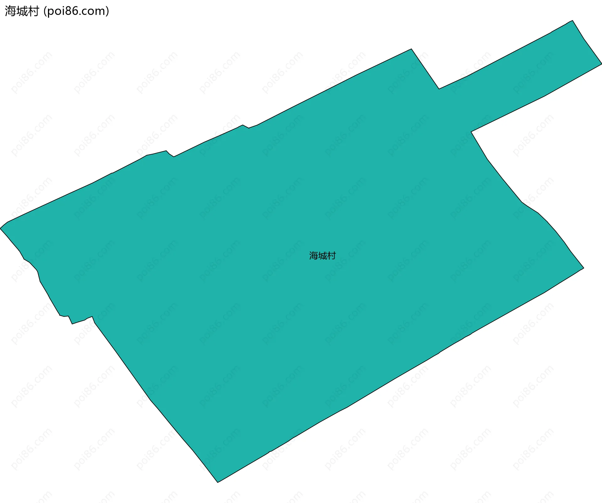 海城村边界地图