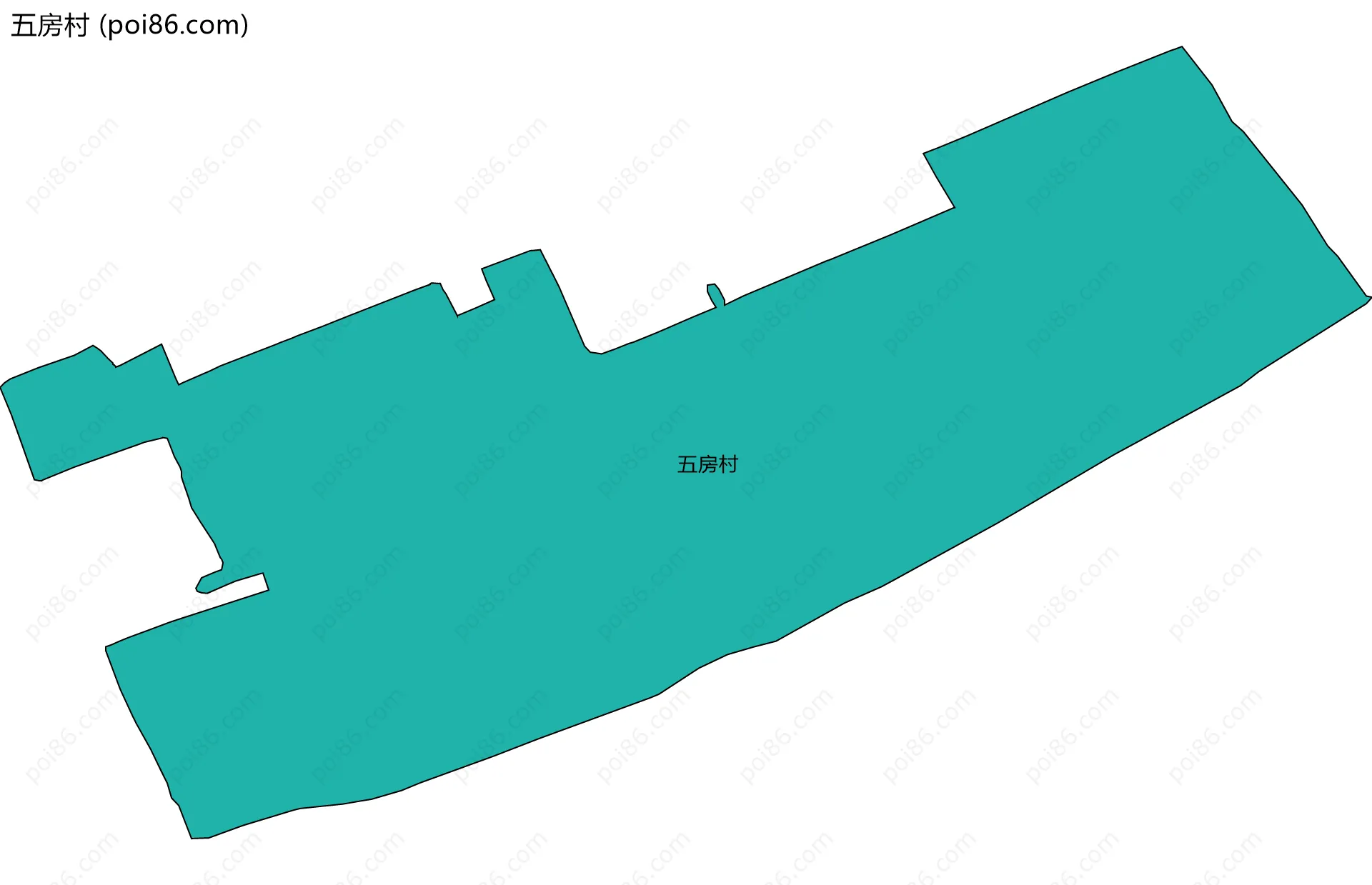 五房村边界地图