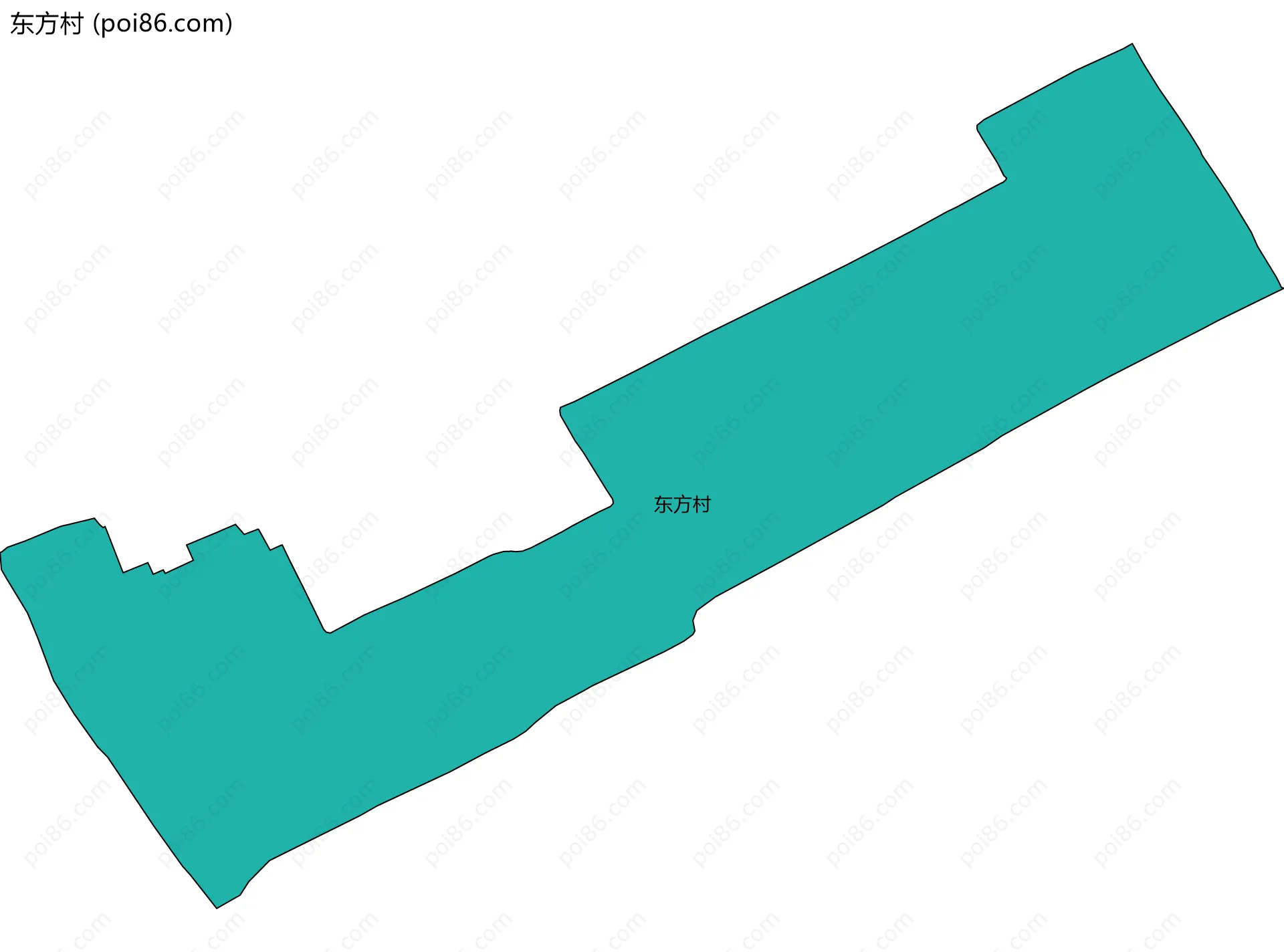 东方村边界地图