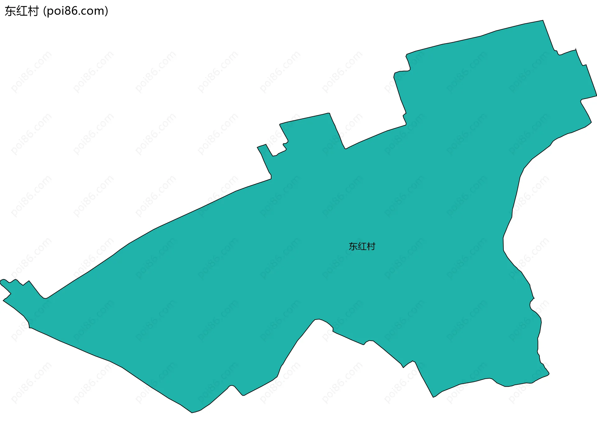 东红村边界地图
