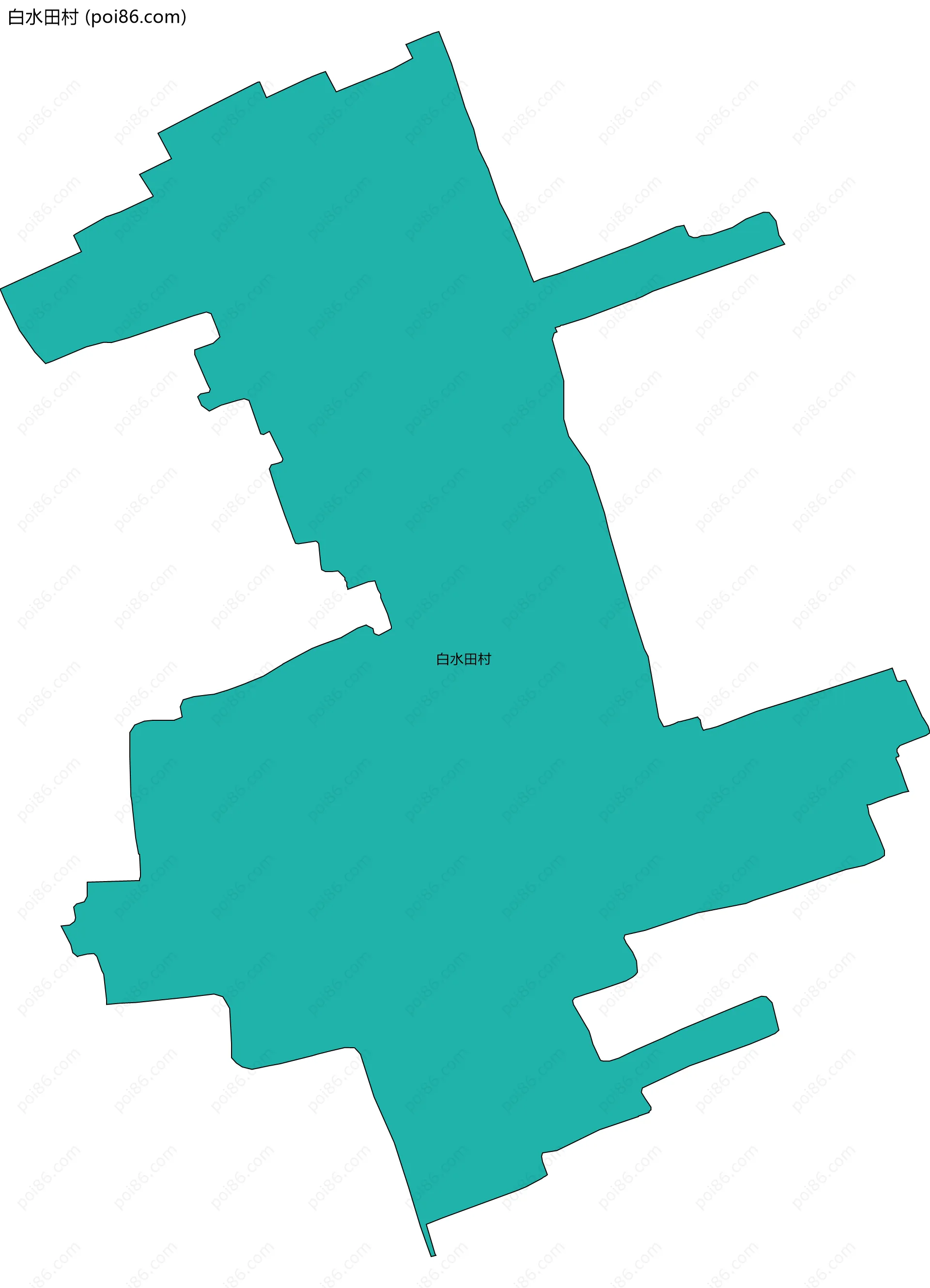 白水田村边界地图