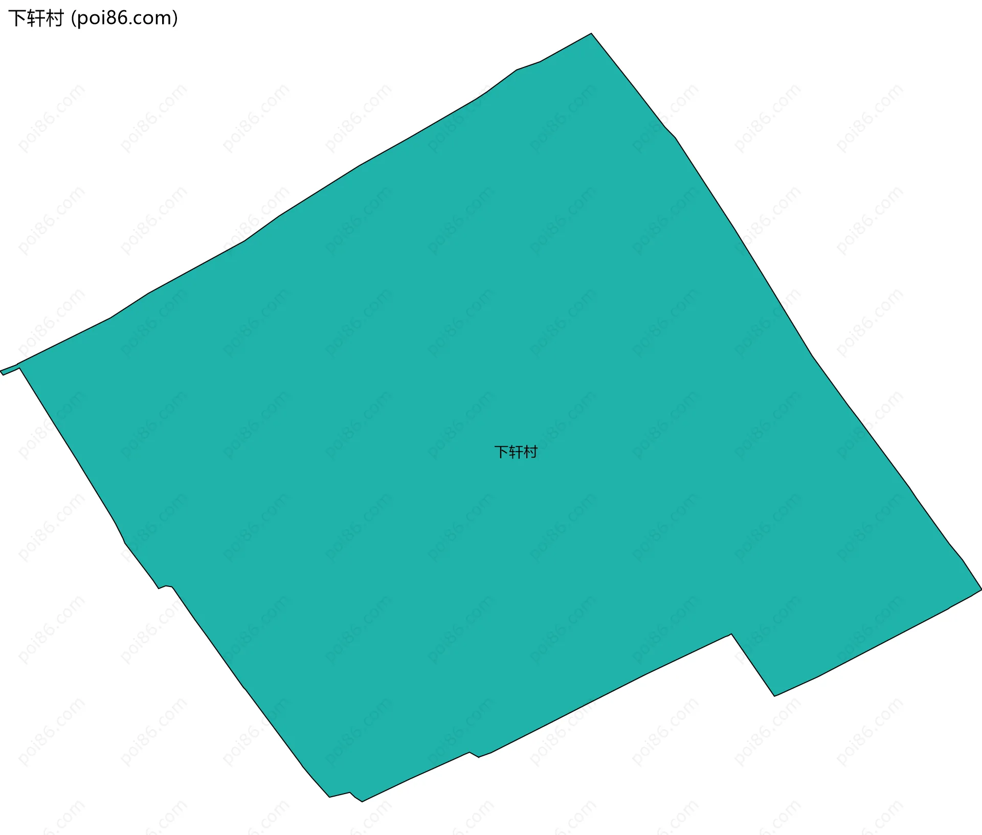 下轩村边界地图