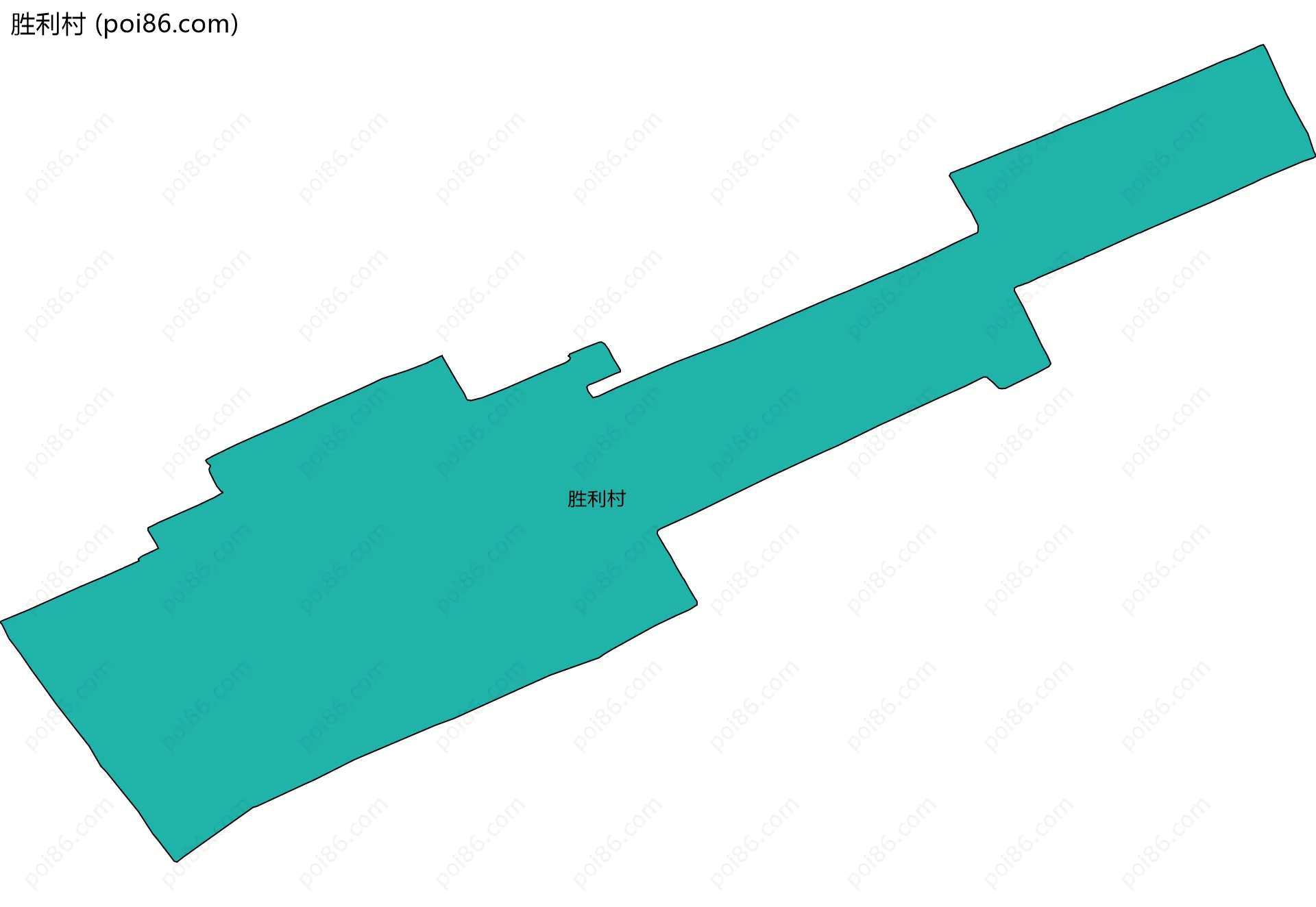 胜利村边界地图