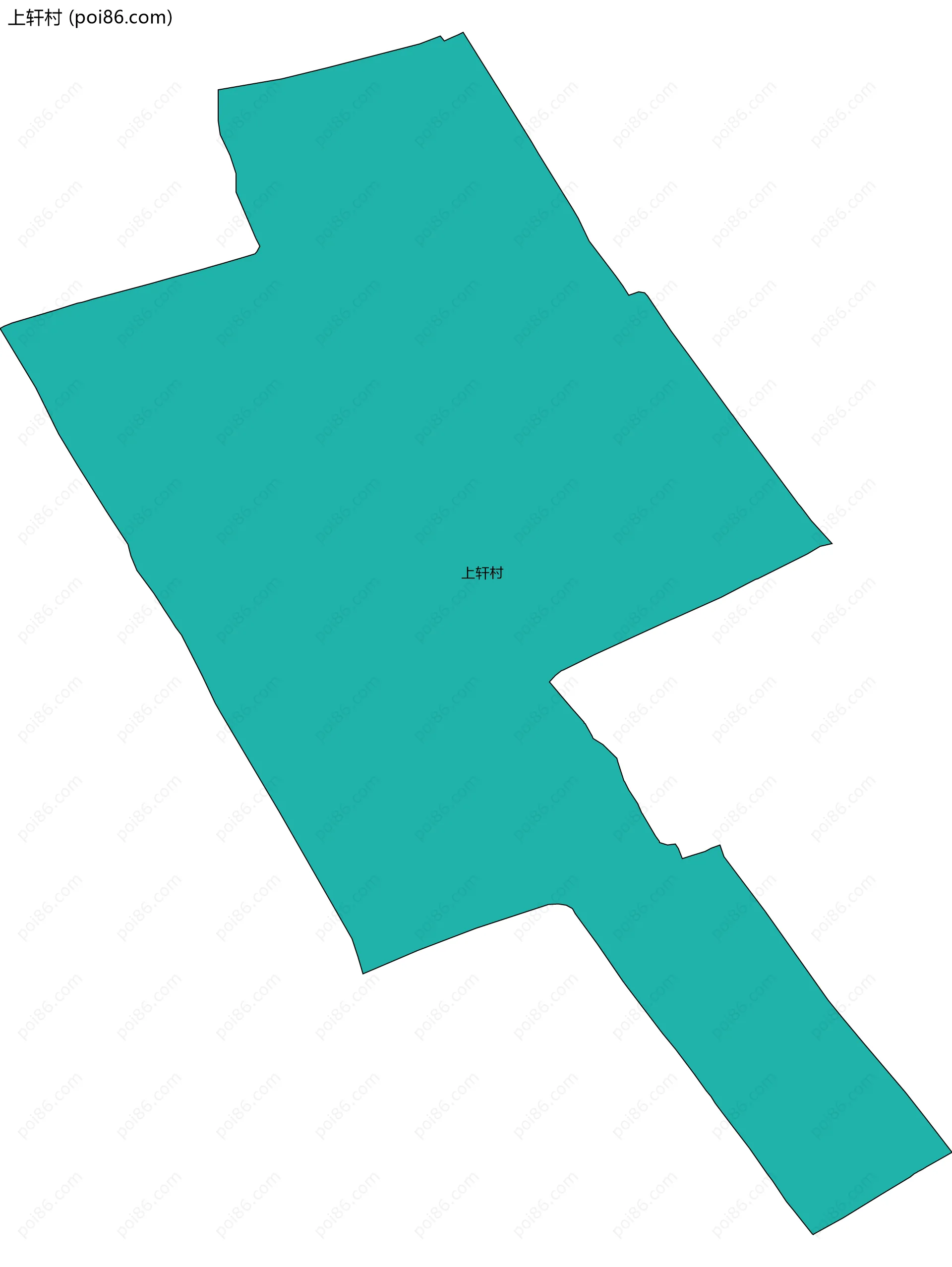 上轩村边界地图