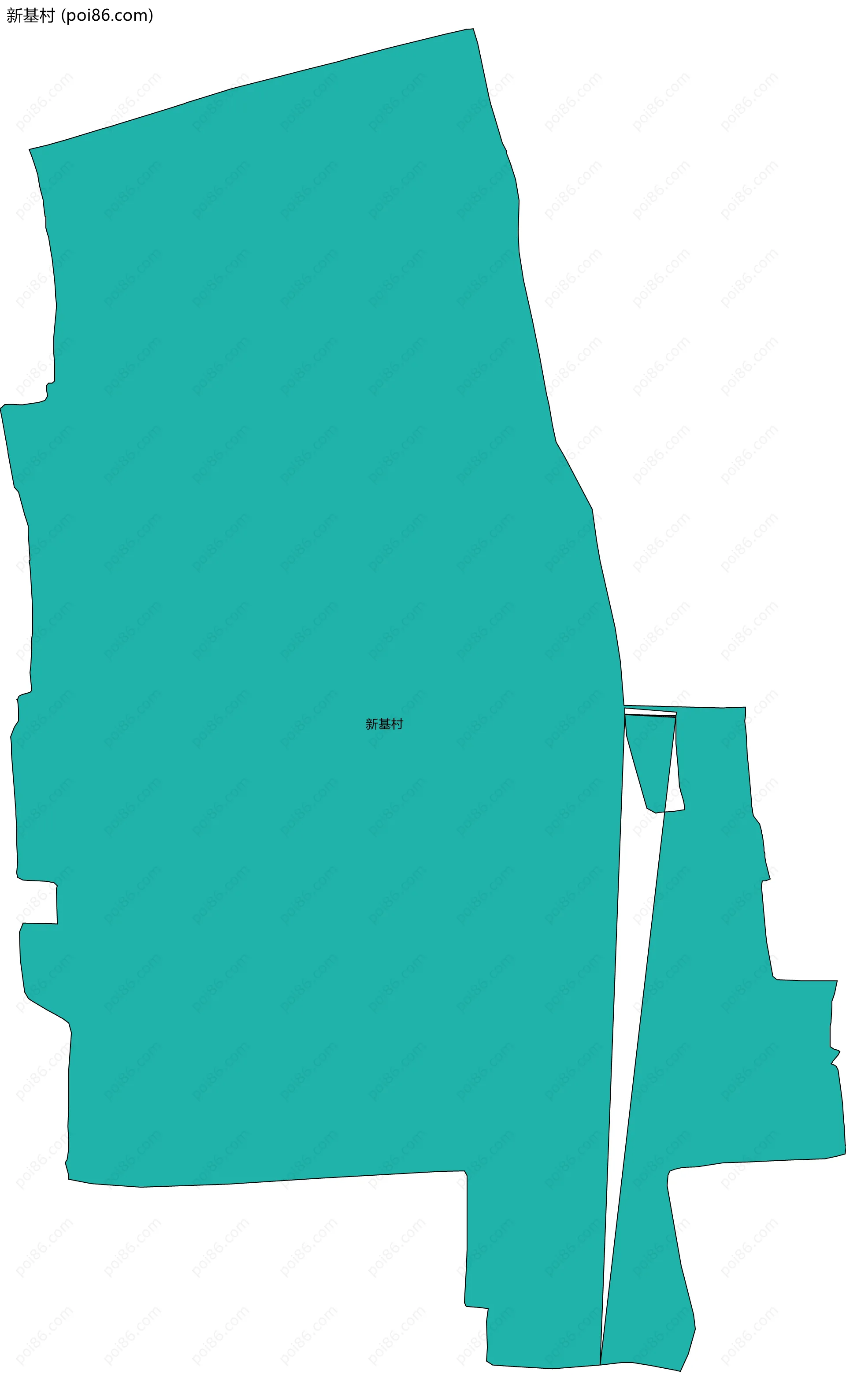 新基村边界地图