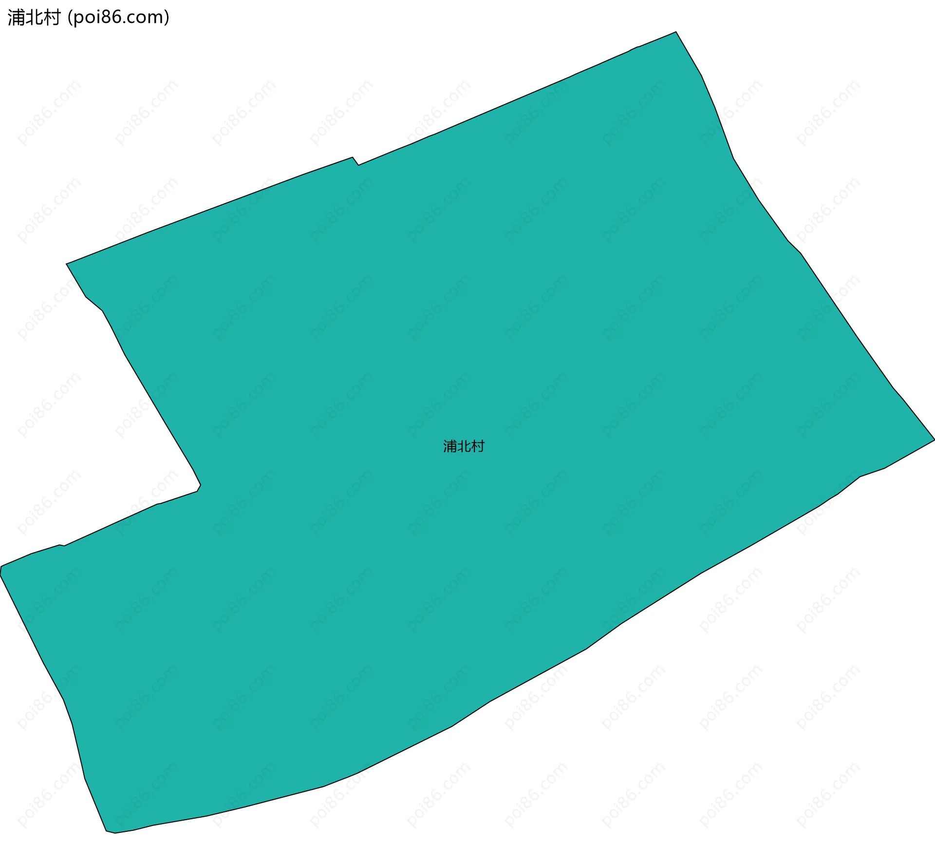 浦北村边界地图