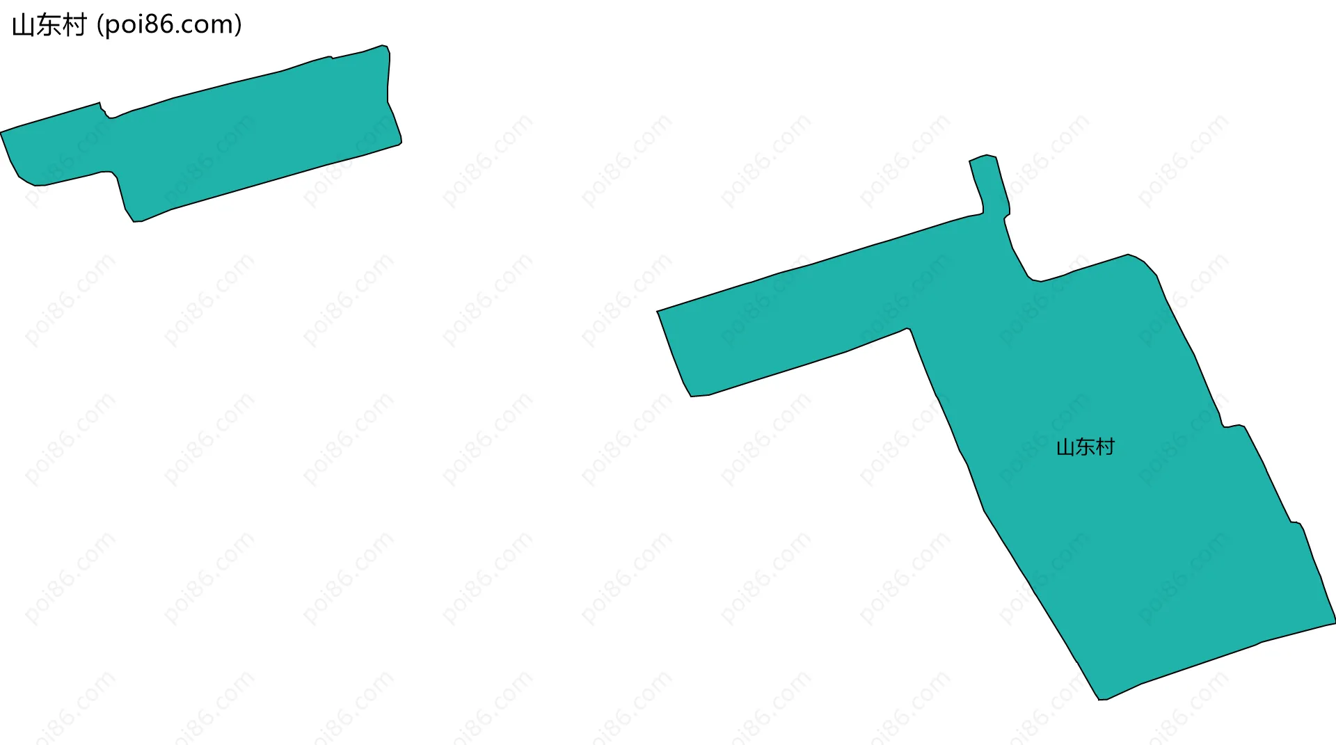 山东村边界地图