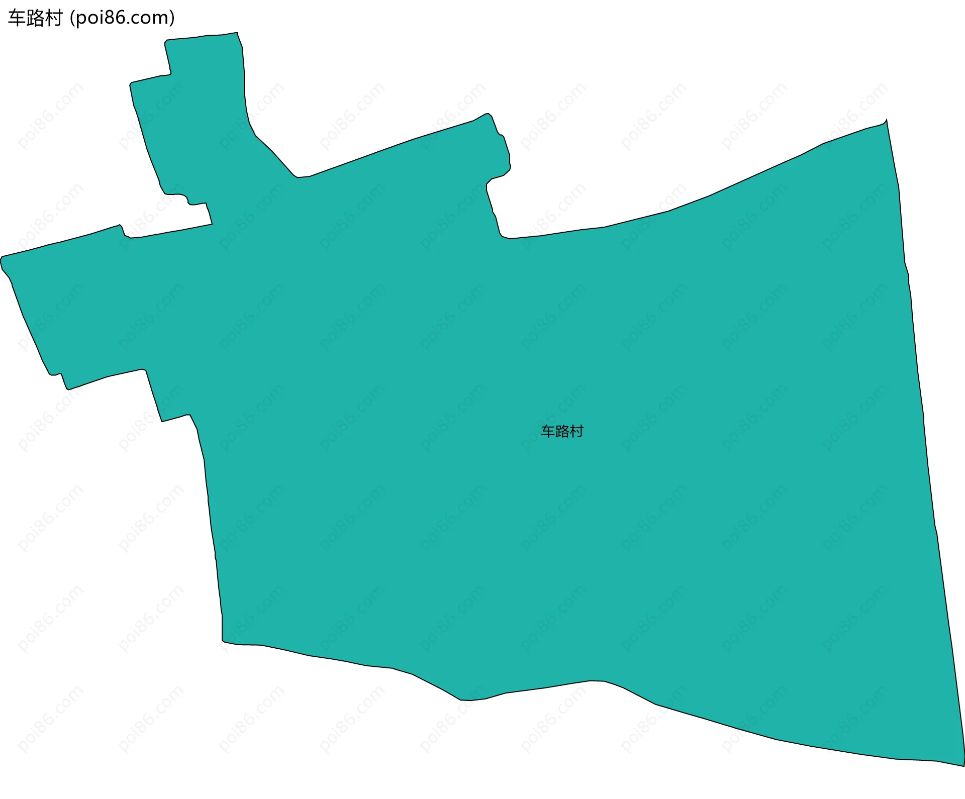 车路村边界地图