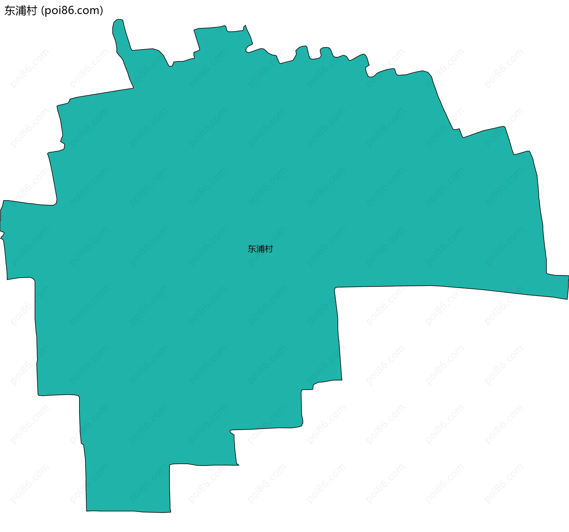 东浦村边界地图