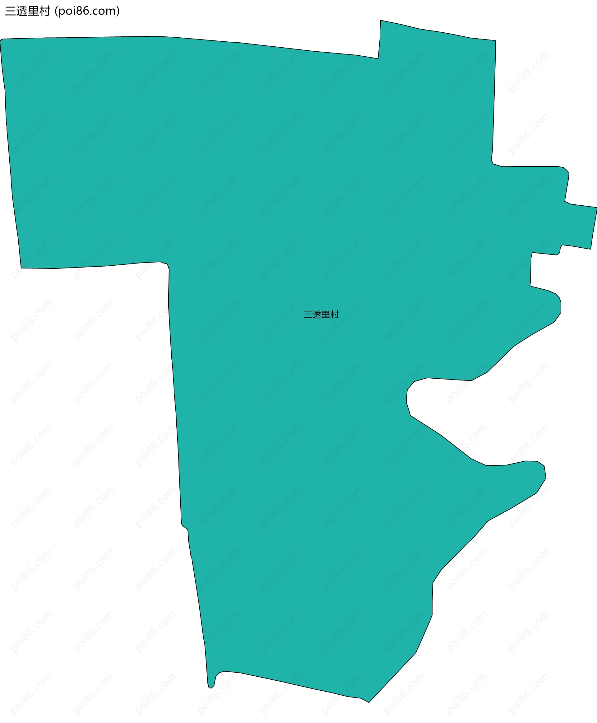 三透里村边界地图