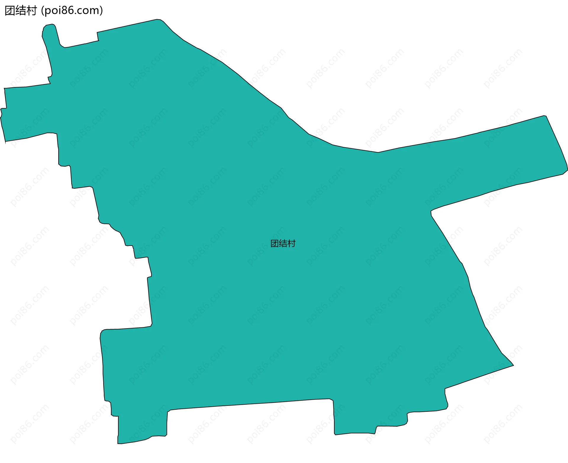 团结村边界地图