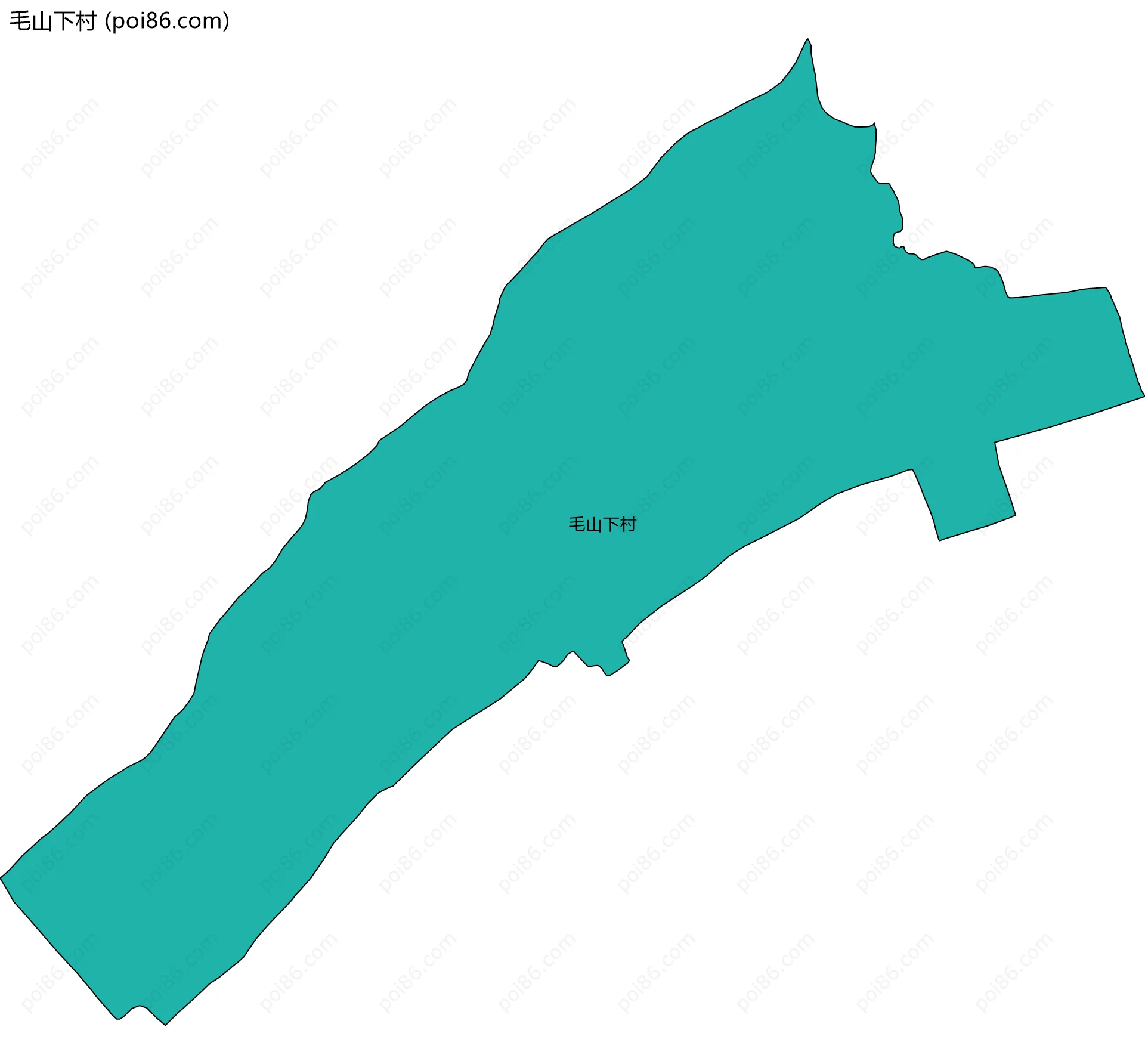 毛山下村边界地图