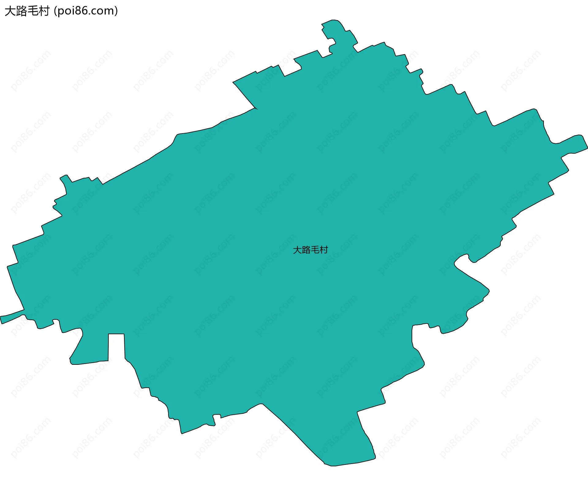 大路毛村边界地图