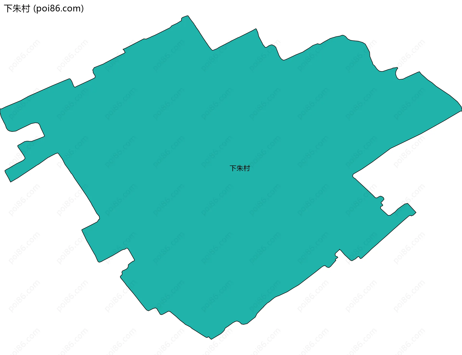 下朱村边界地图