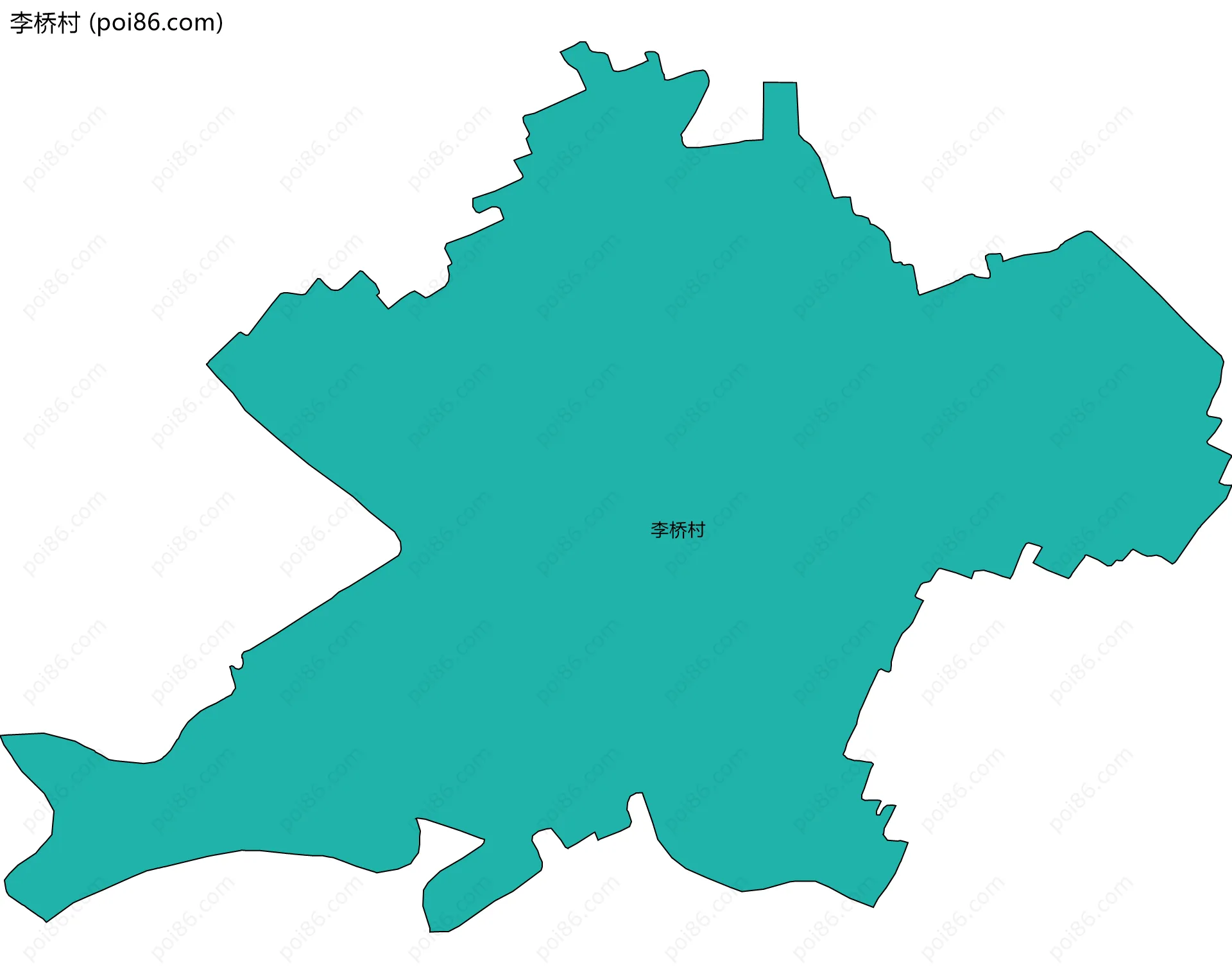 李桥村边界地图