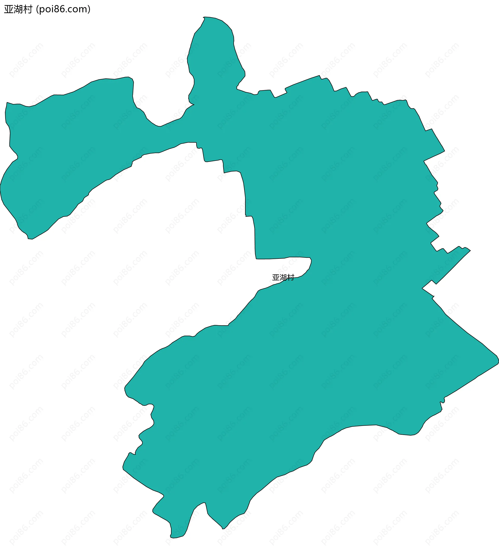 亚湖村边界地图