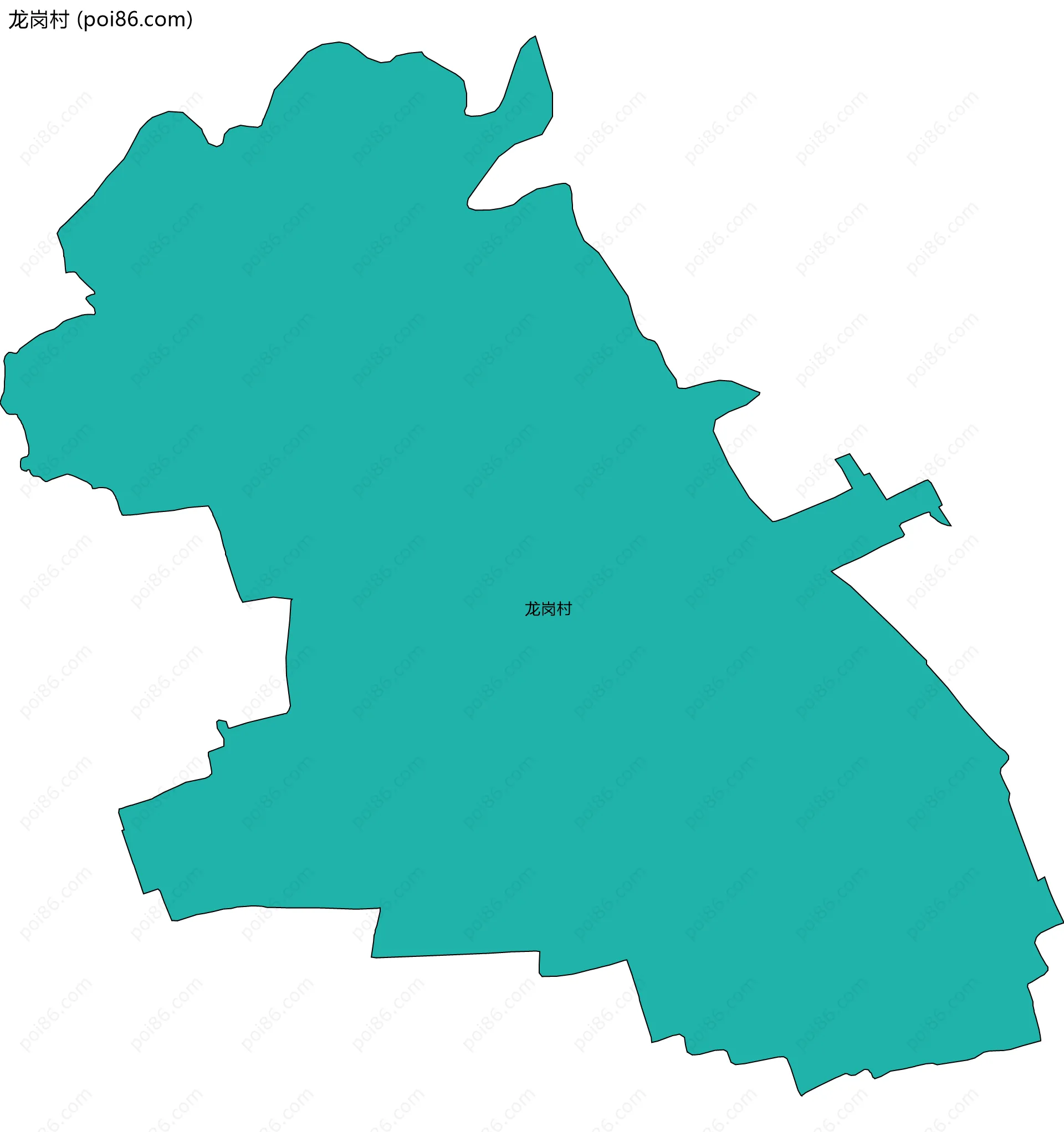 龙岗村边界地图