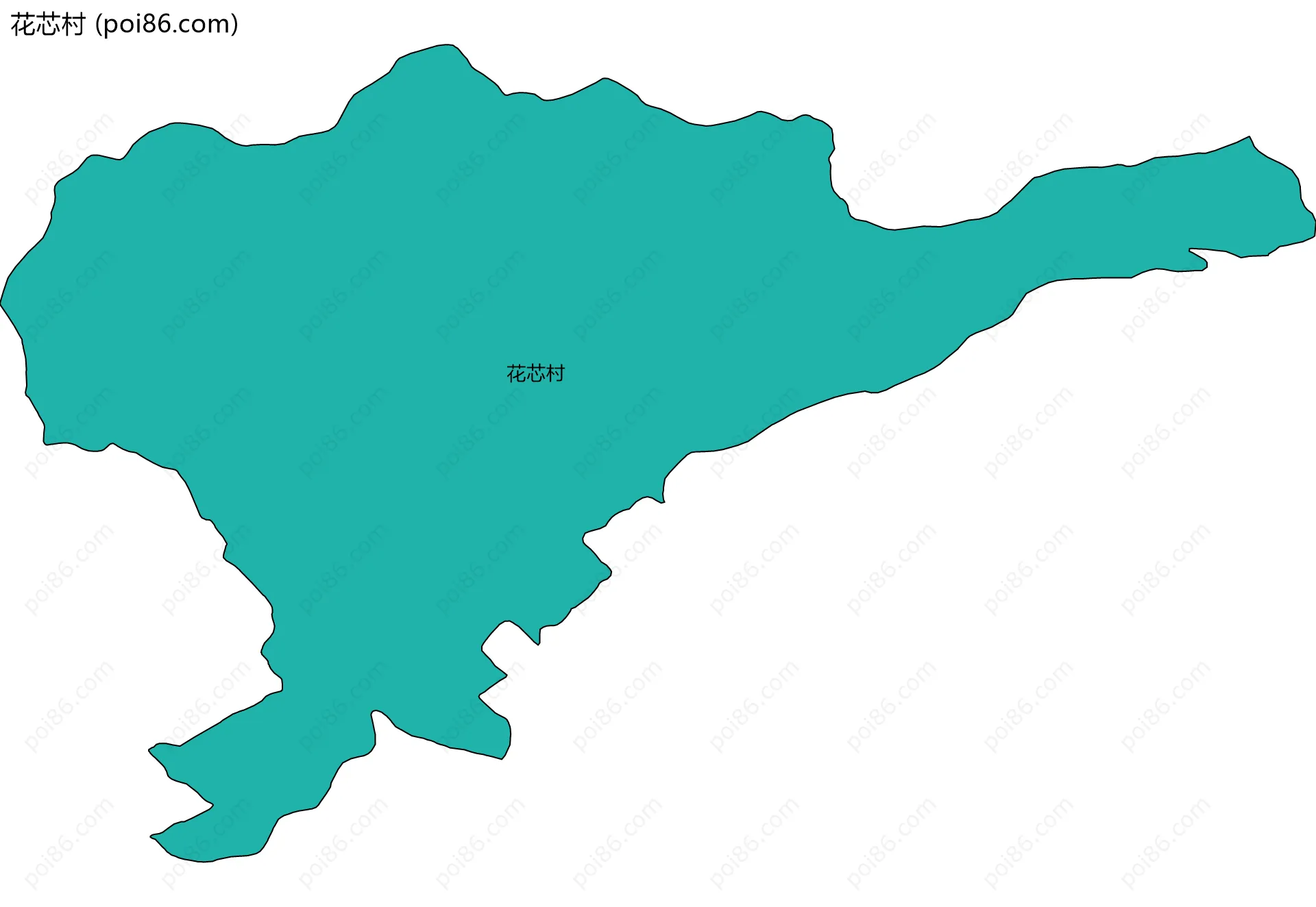花芯村边界地图