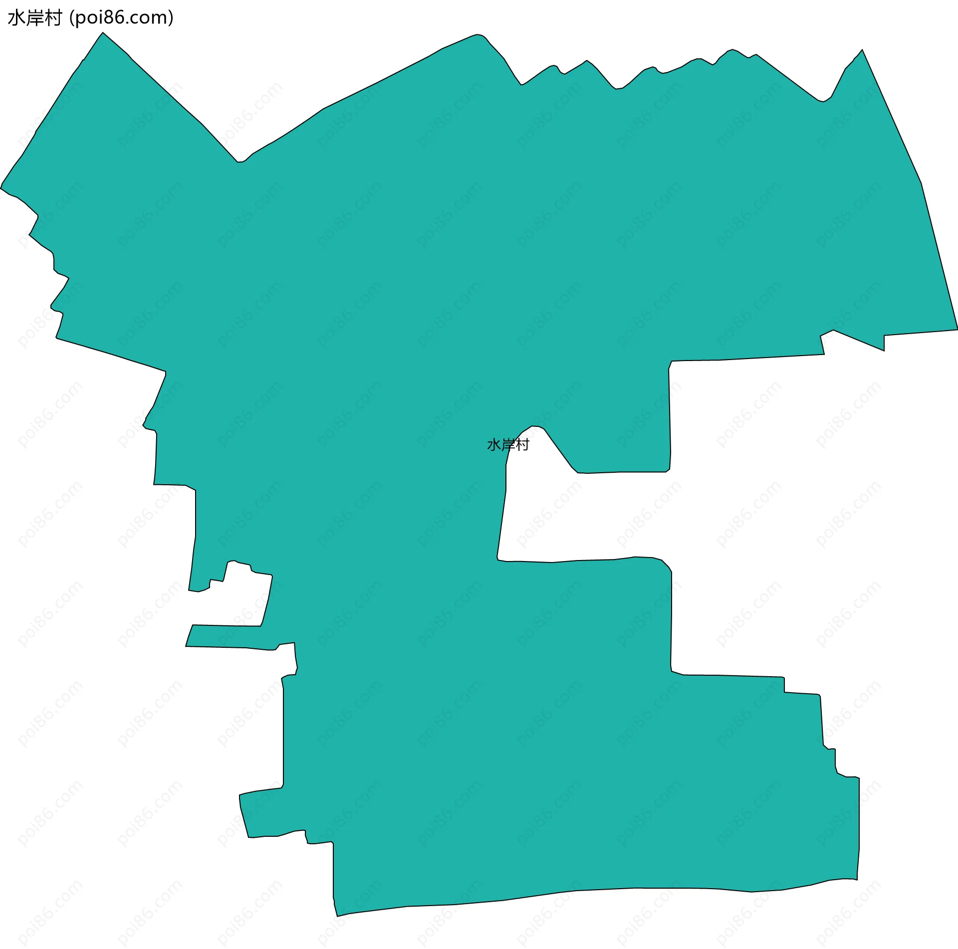 水岸村边界地图