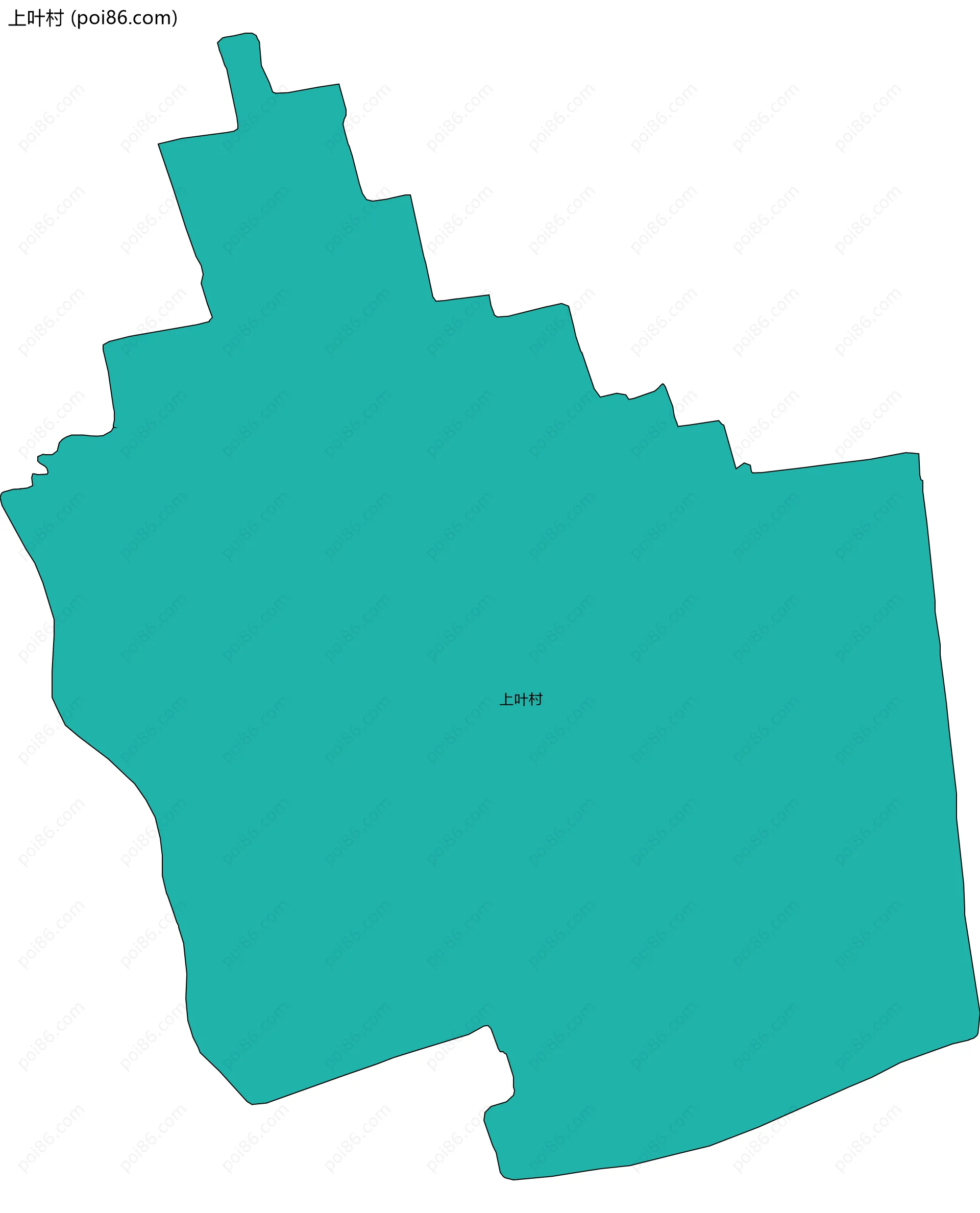 上叶村边界地图