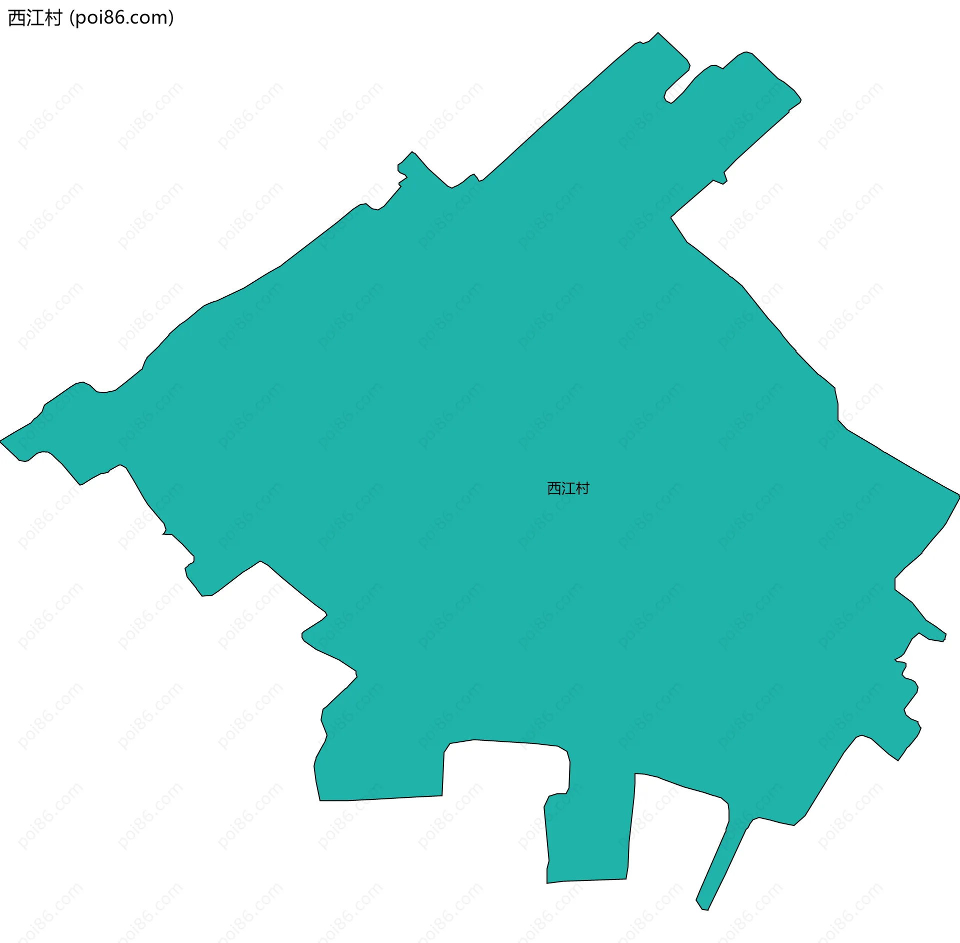 西江村边界地图
