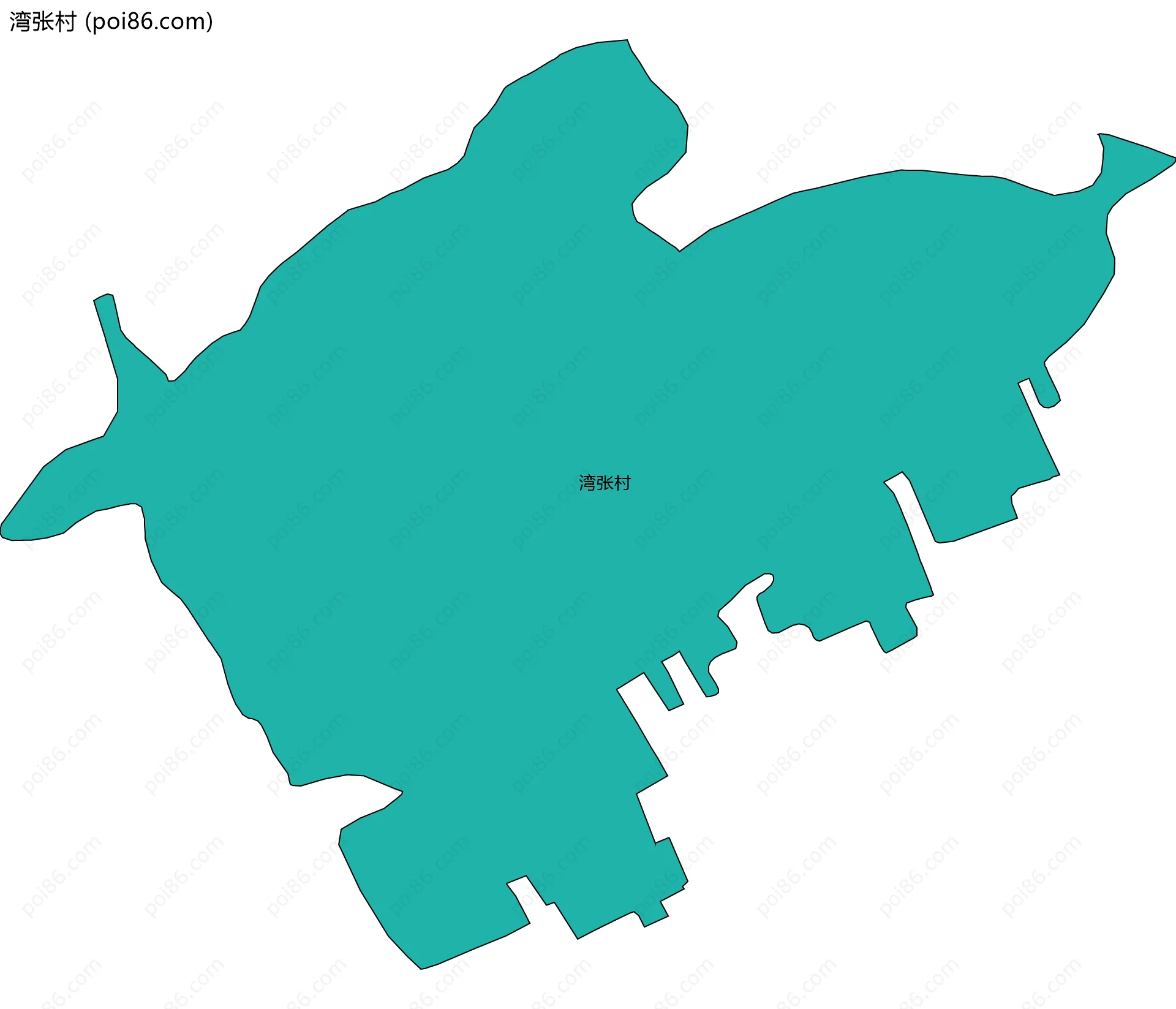湾张村边界地图