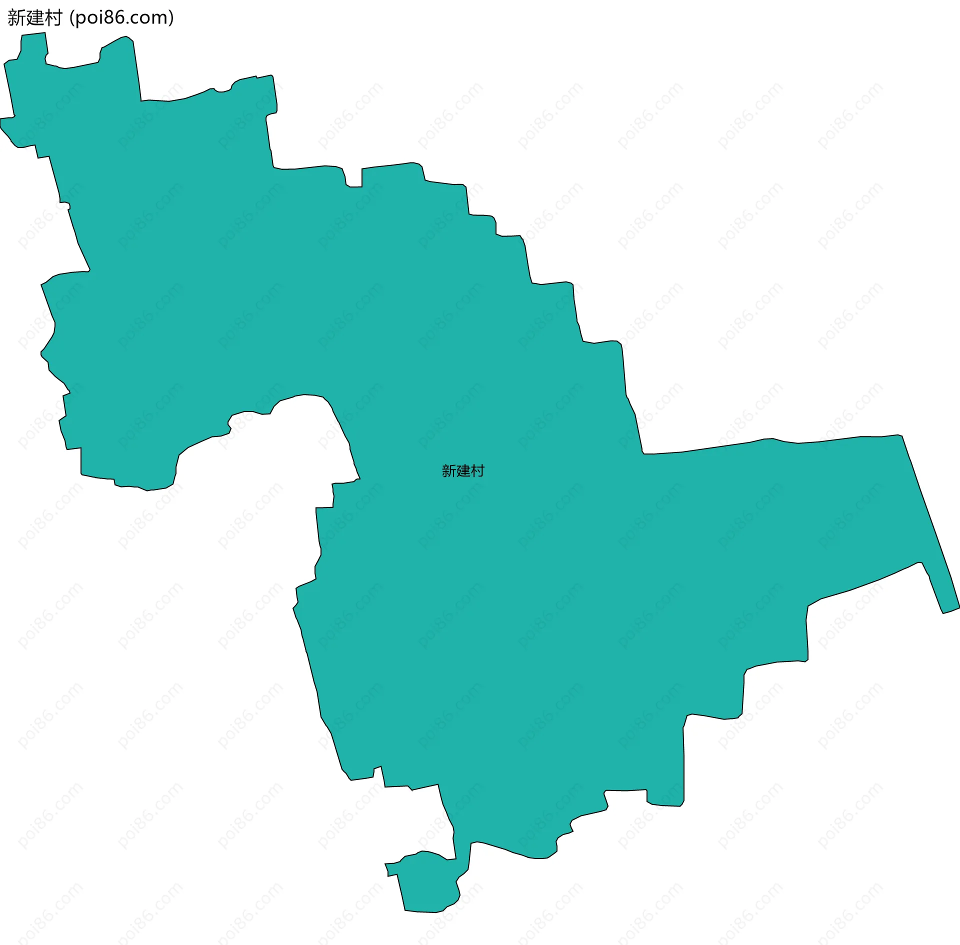 新建村边界地图