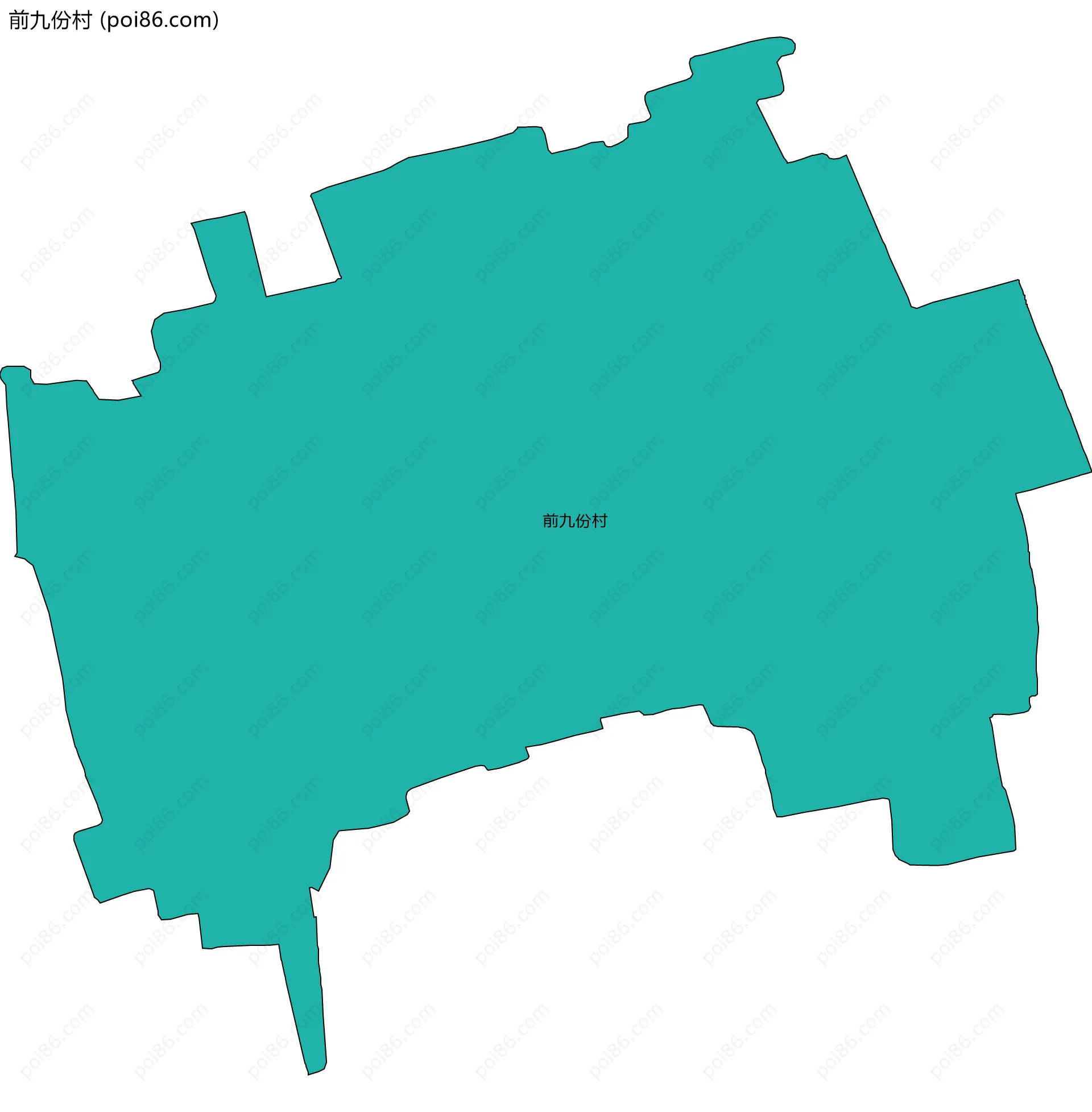 前九份村边界地图