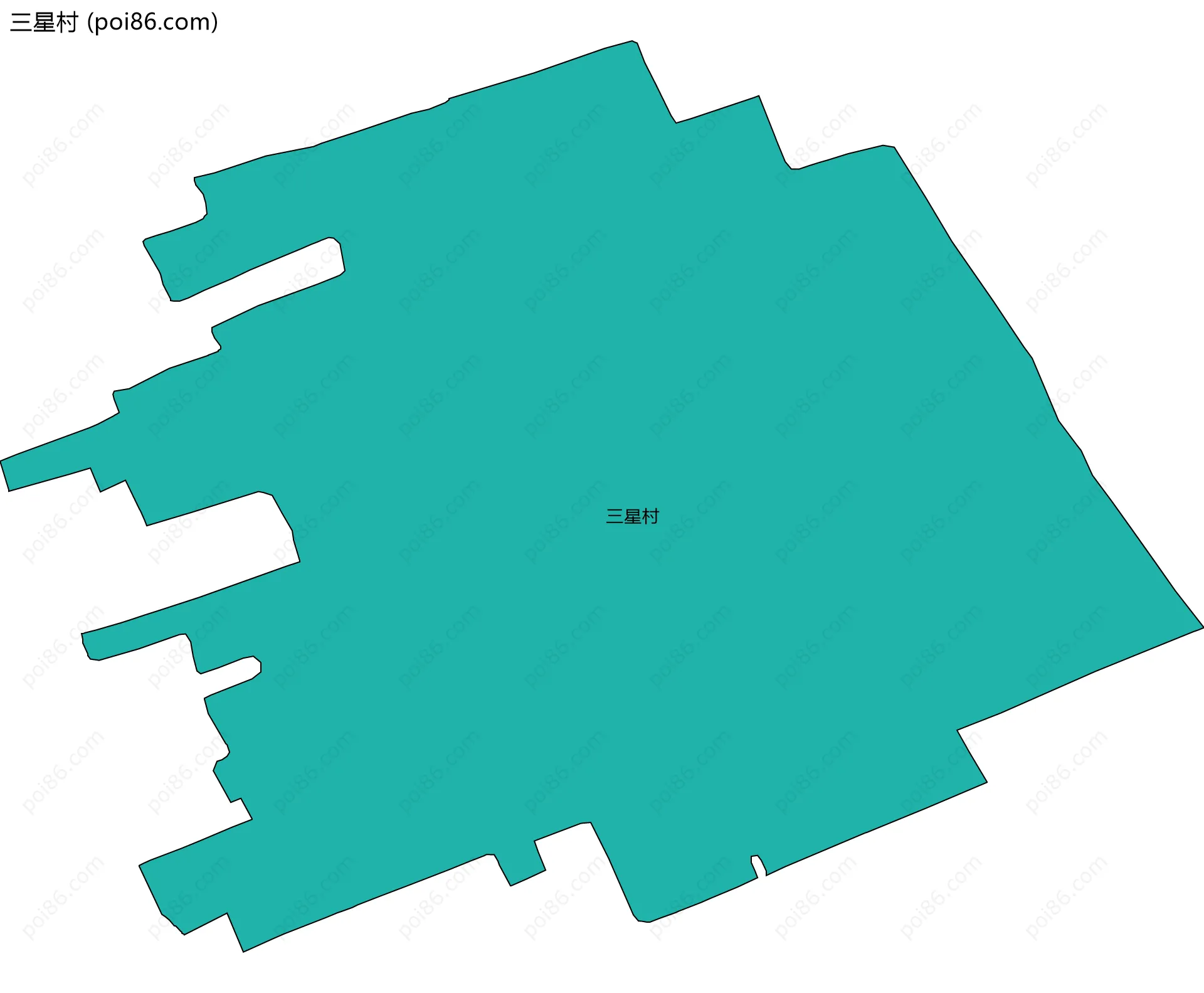 三星村边界地图
