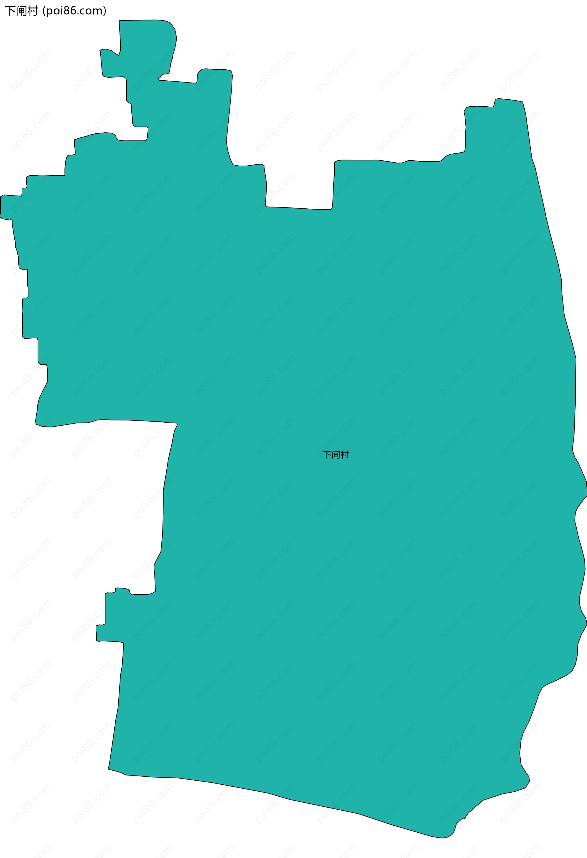 下闸村边界地图