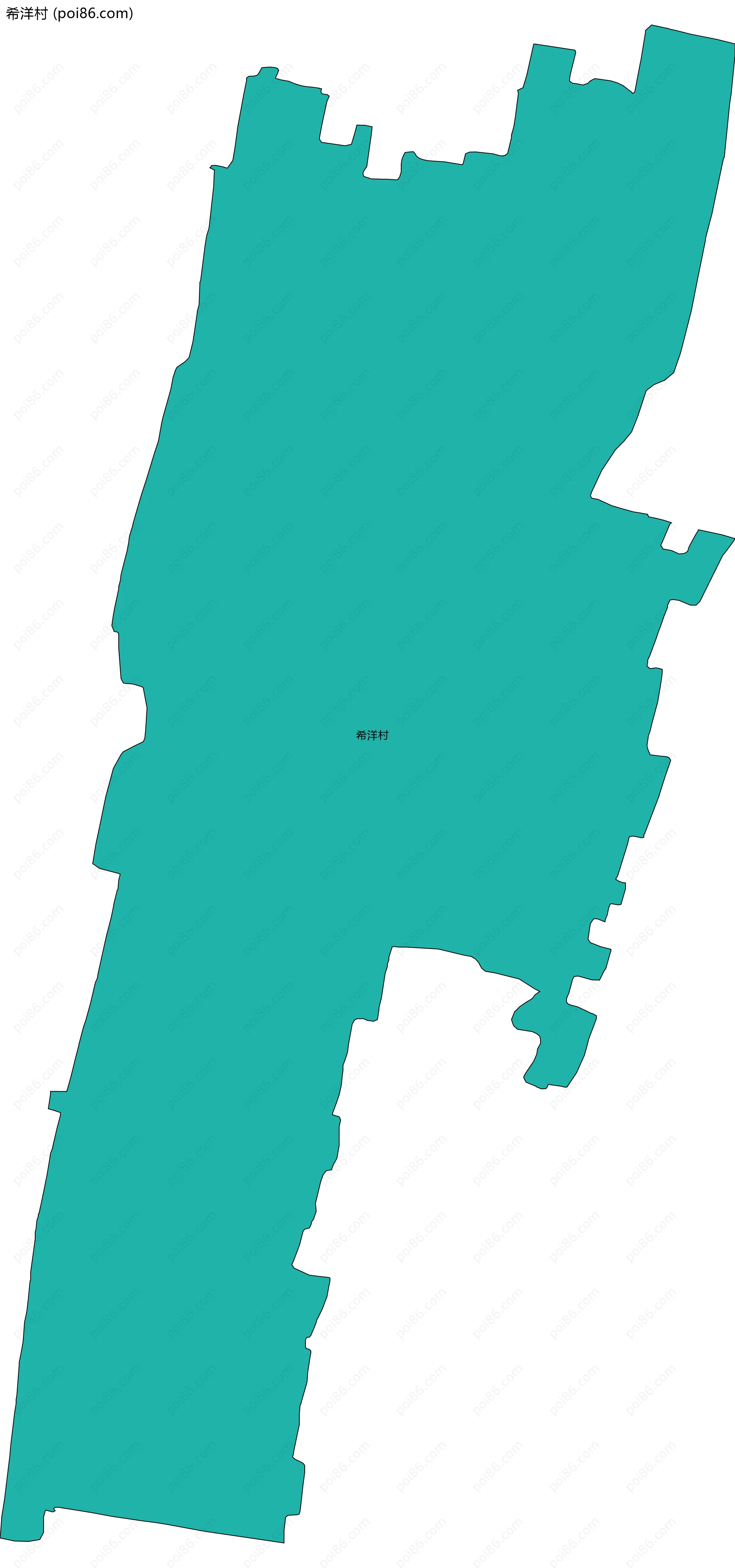 希洋村边界地图