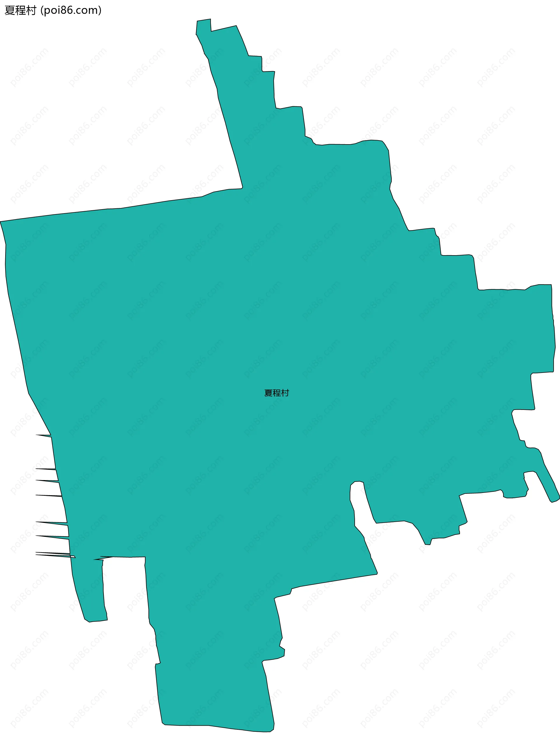 夏程村边界地图
