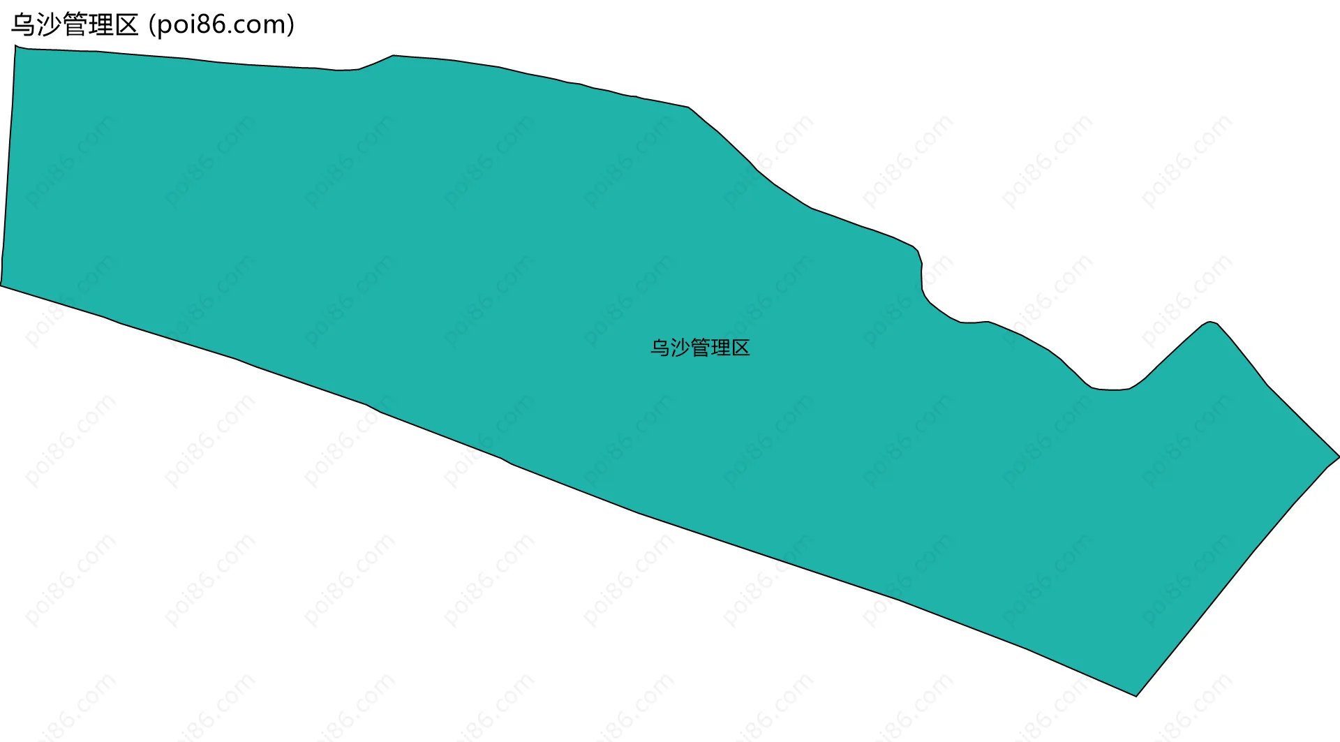 乌沙管理区边界地图