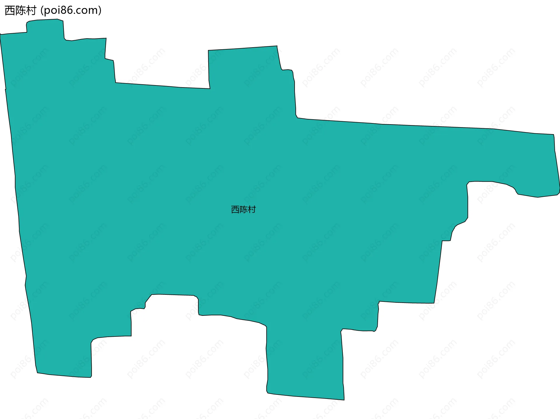 西陈村边界地图