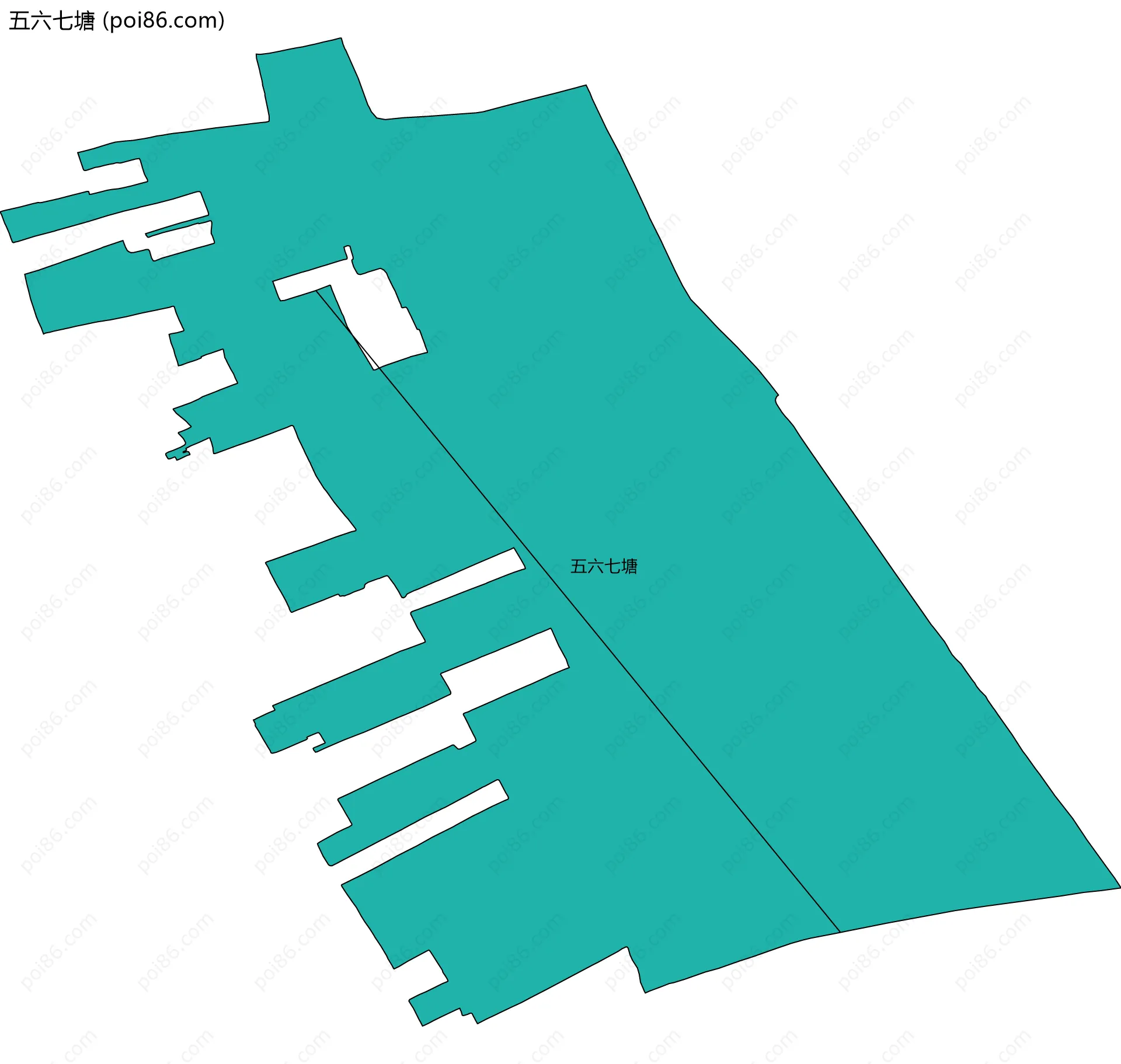 五六七塘边界地图