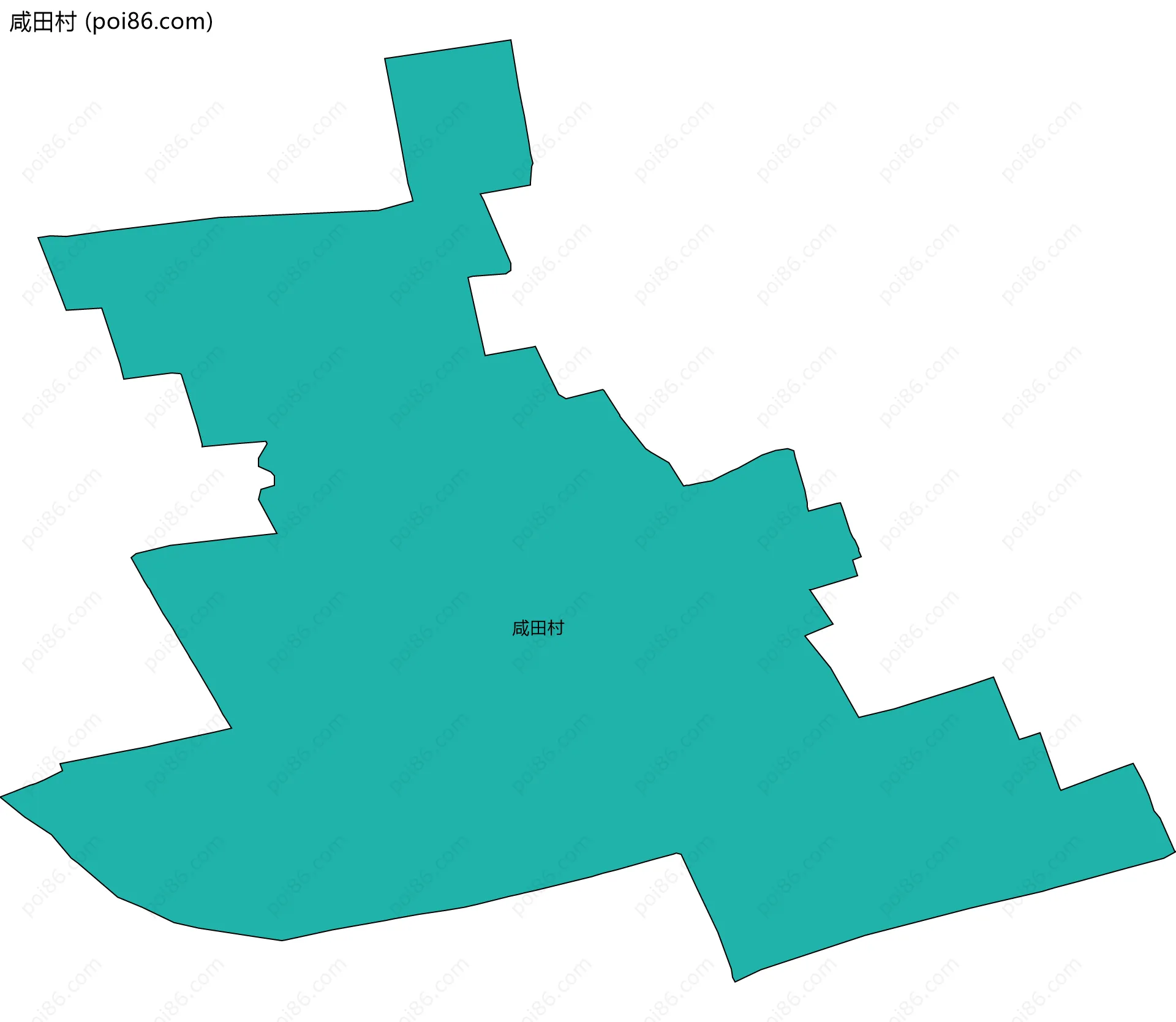 咸田村边界地图