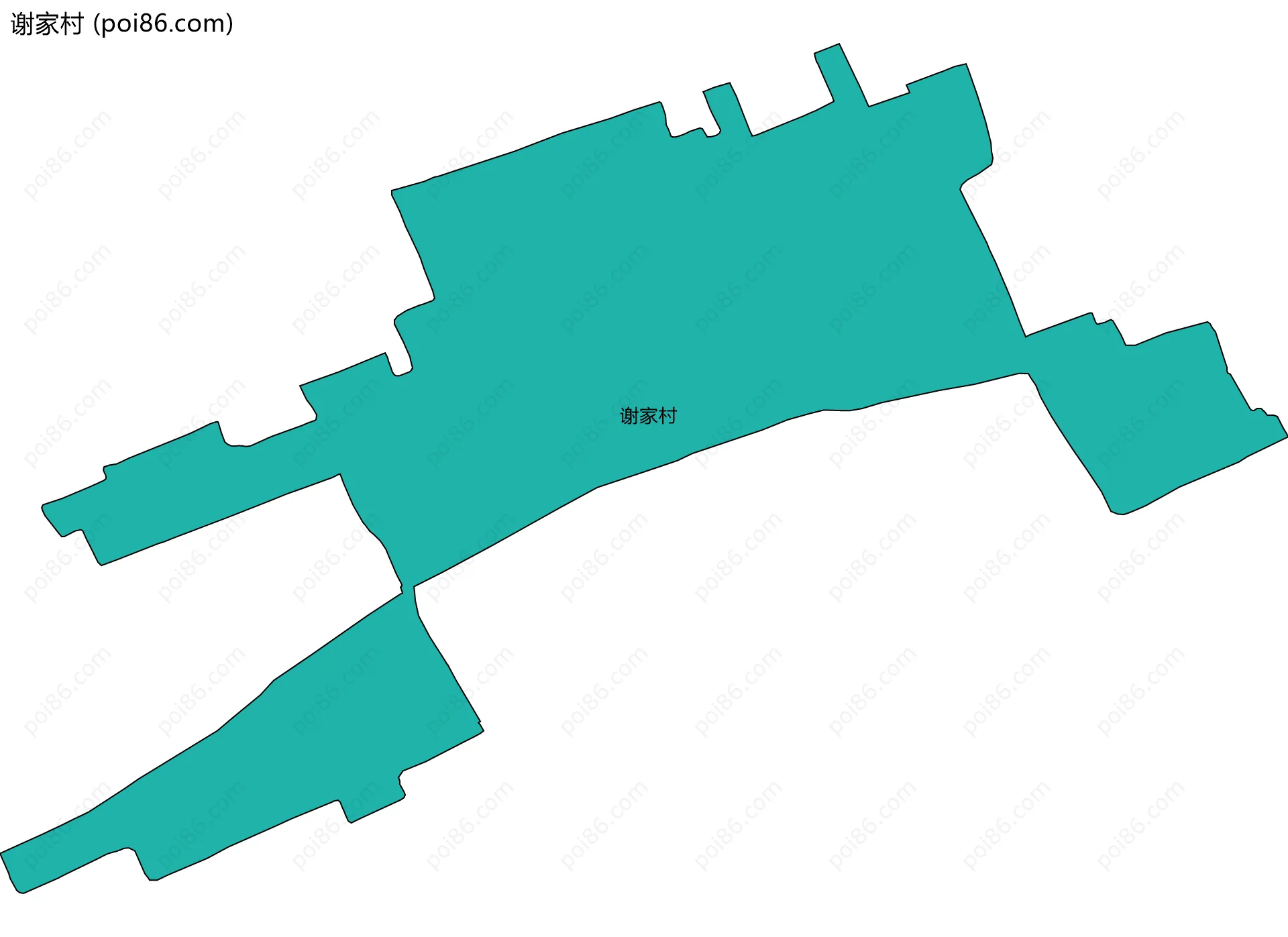 谢家村边界地图