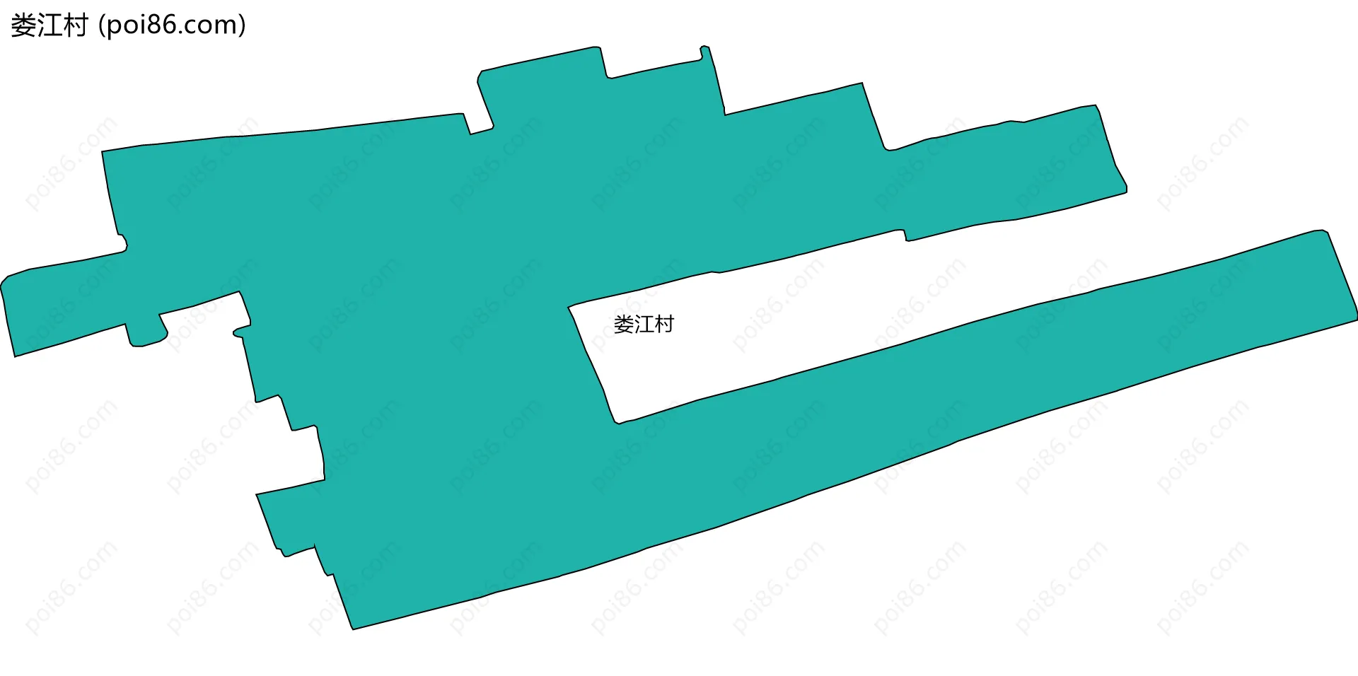 娄江村边界地图