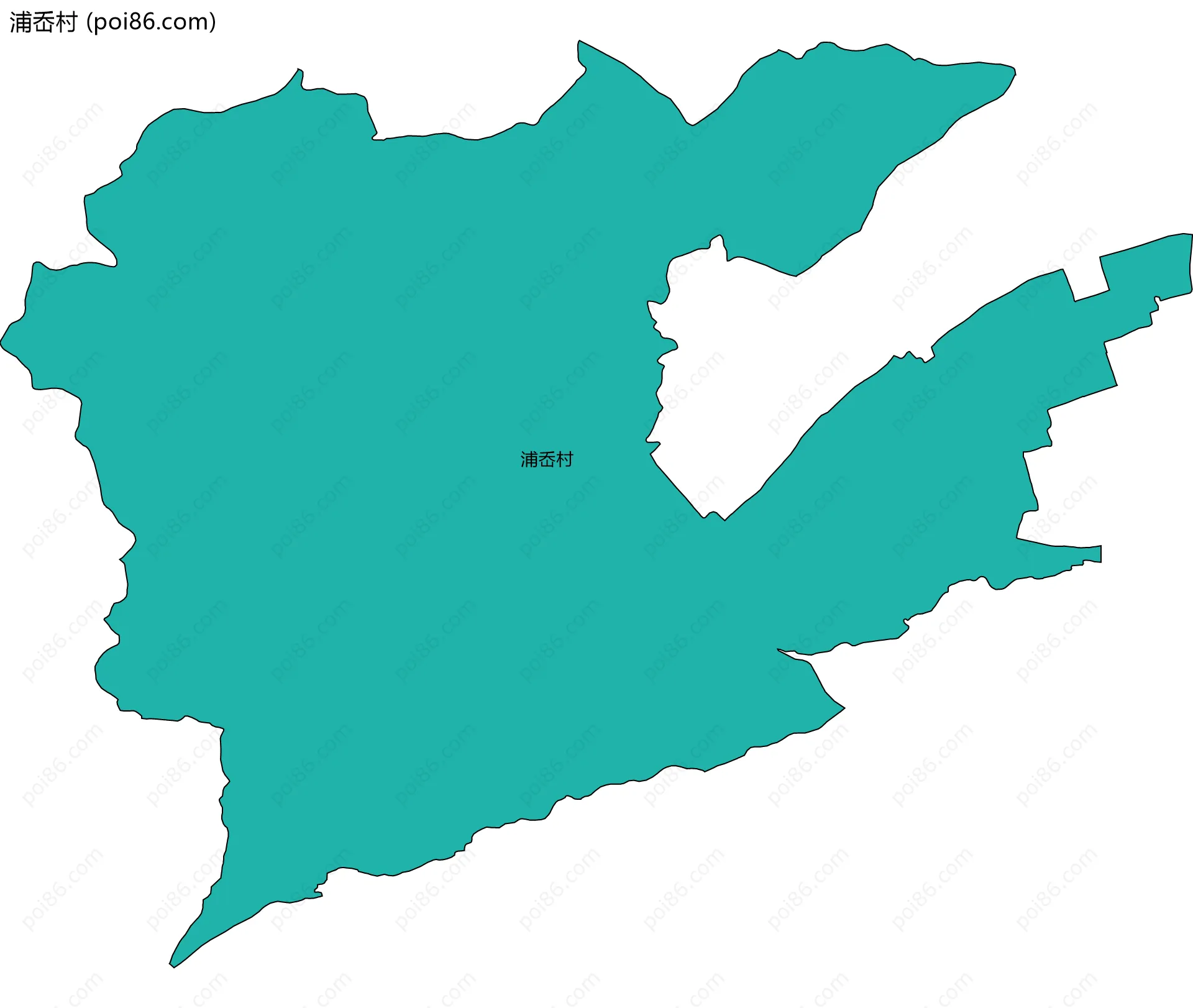 浦岙村边界地图