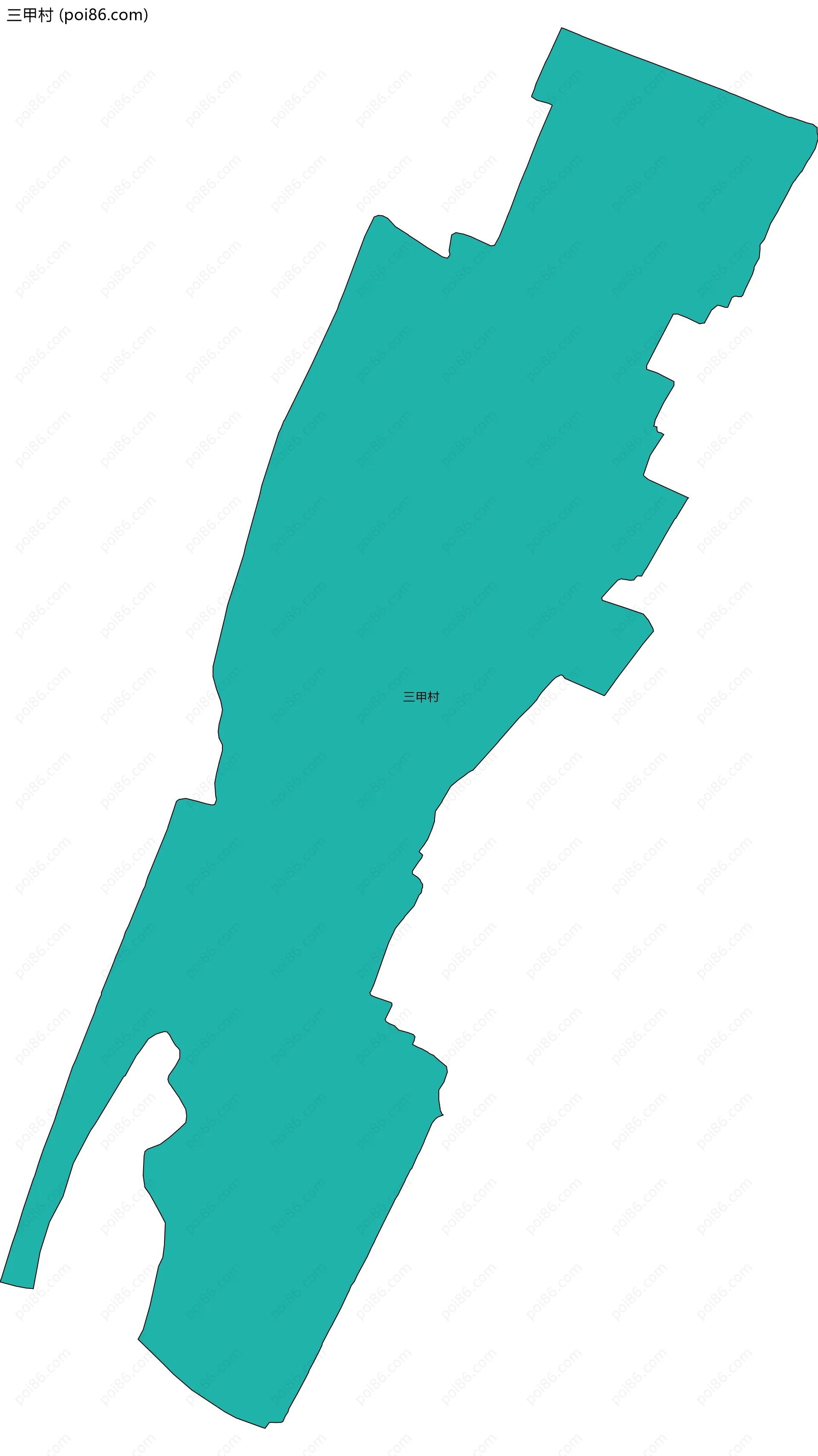 三甲村边界地图