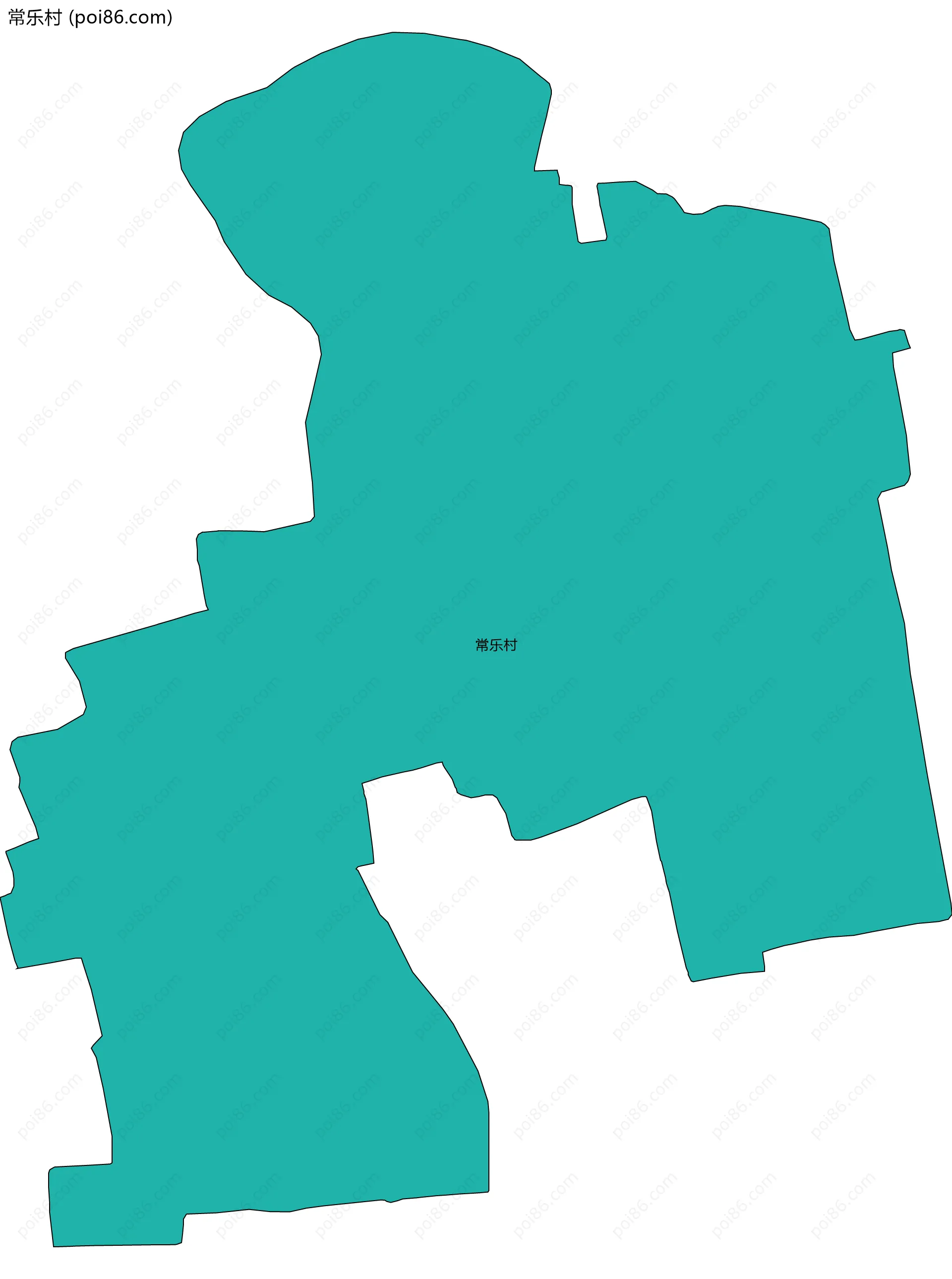 常乐村边界地图