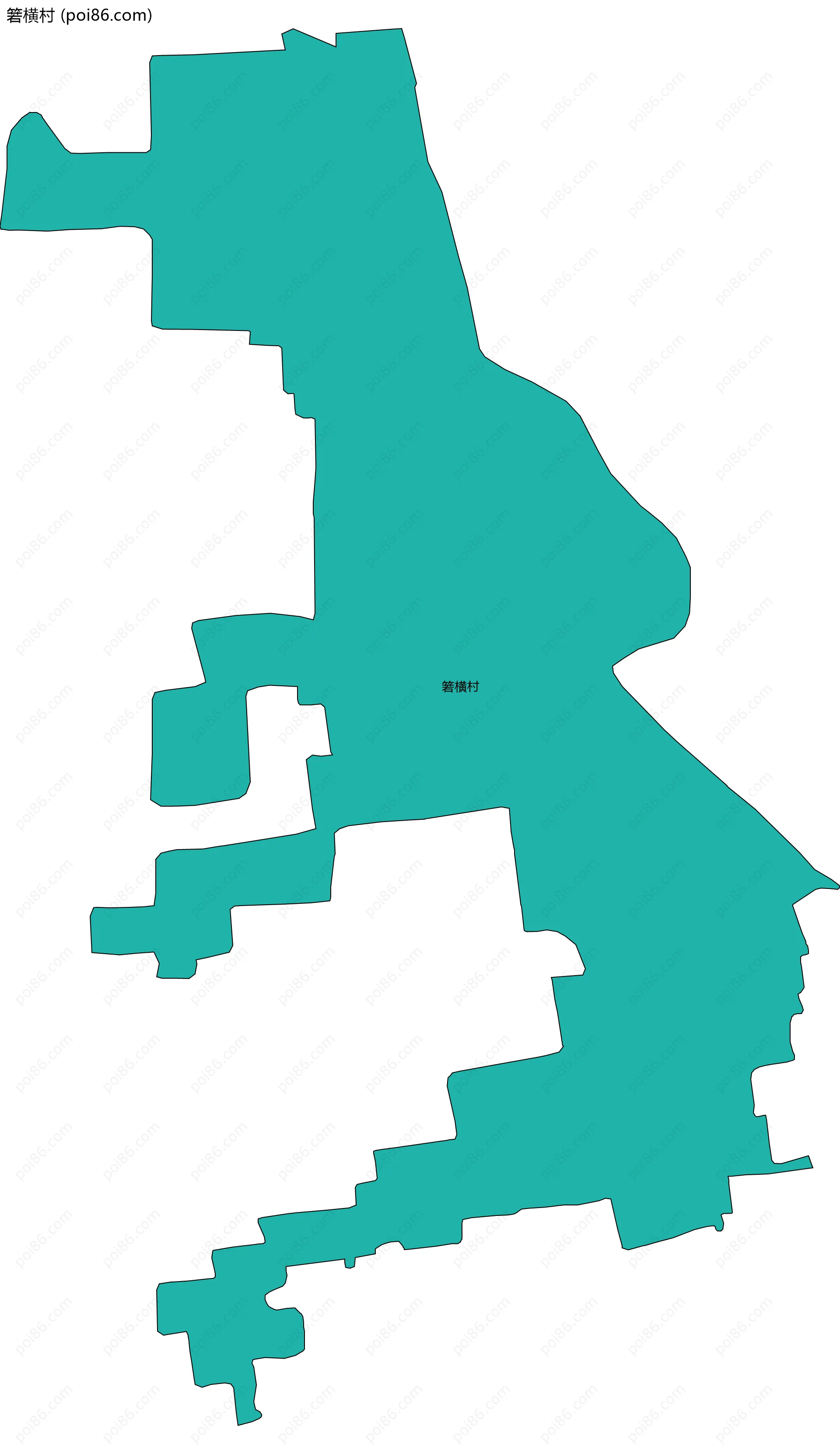 箬横村边界地图