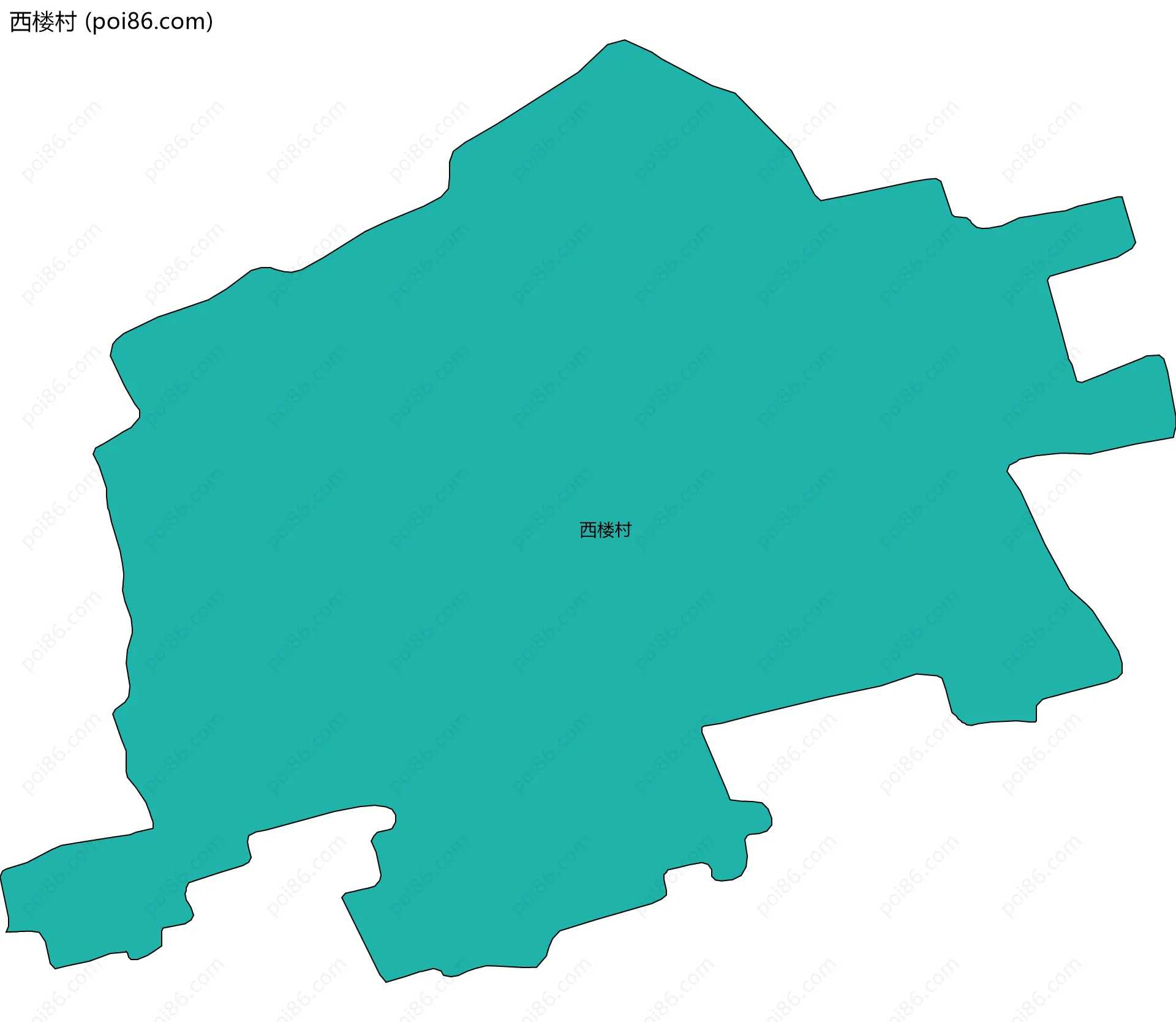 西楼村边界地图