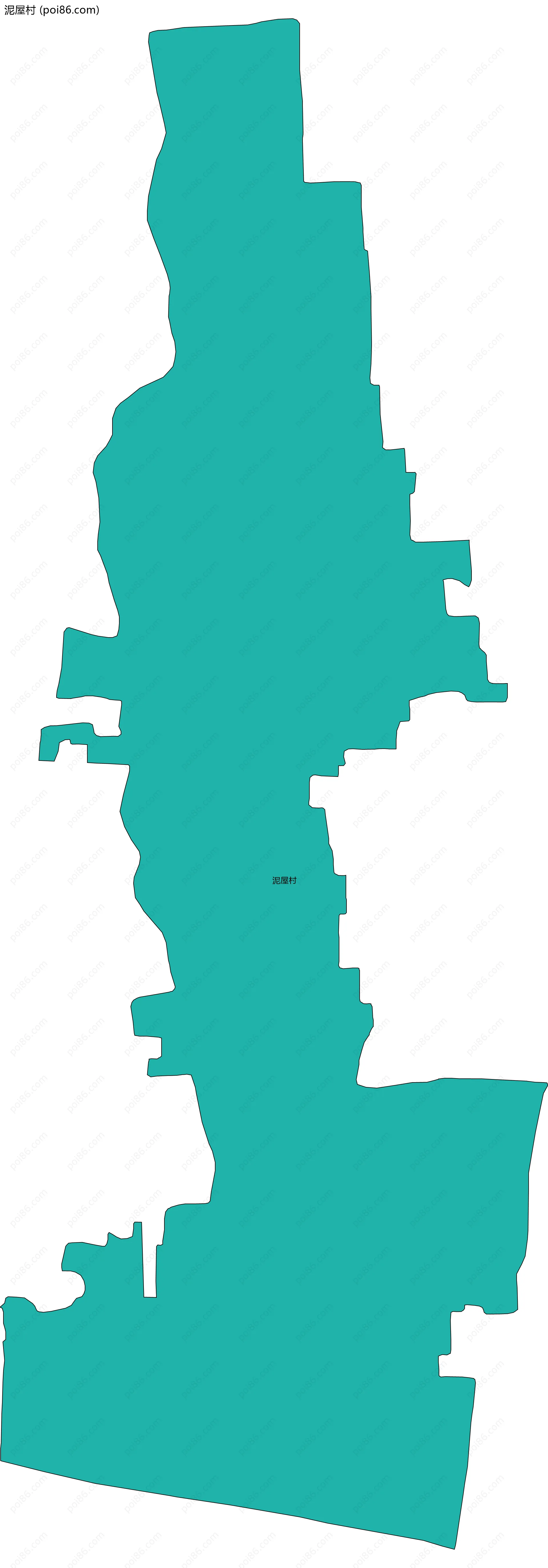 泥屋村边界地图