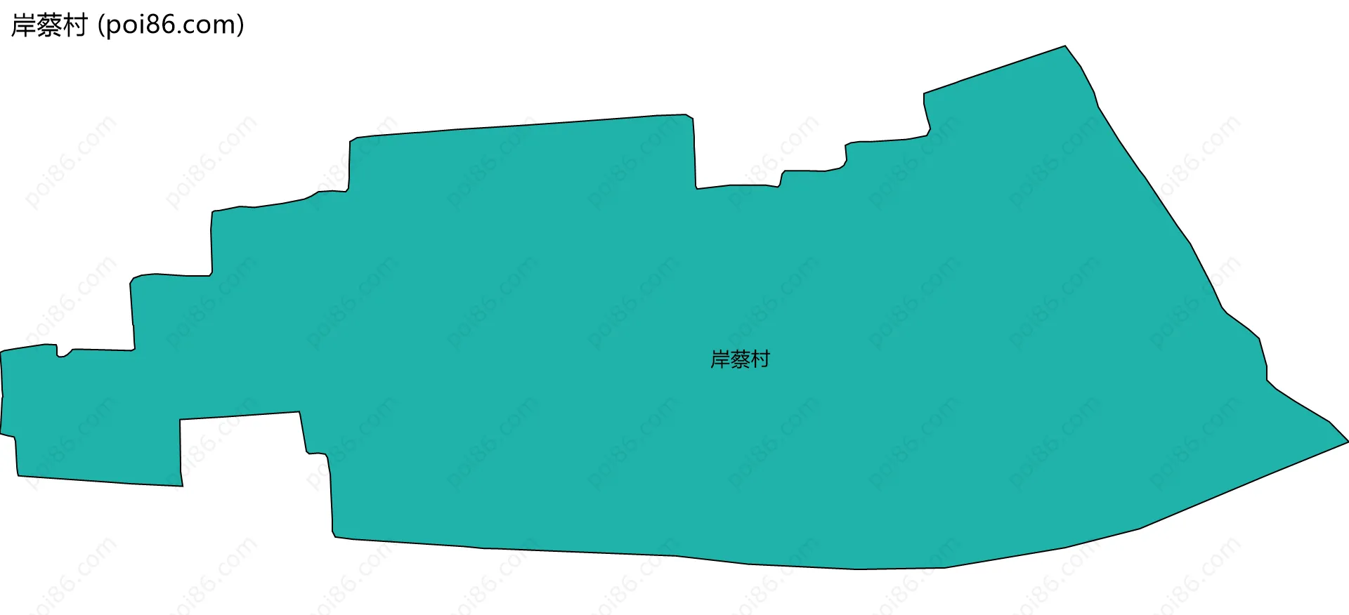 岸蔡村边界地图