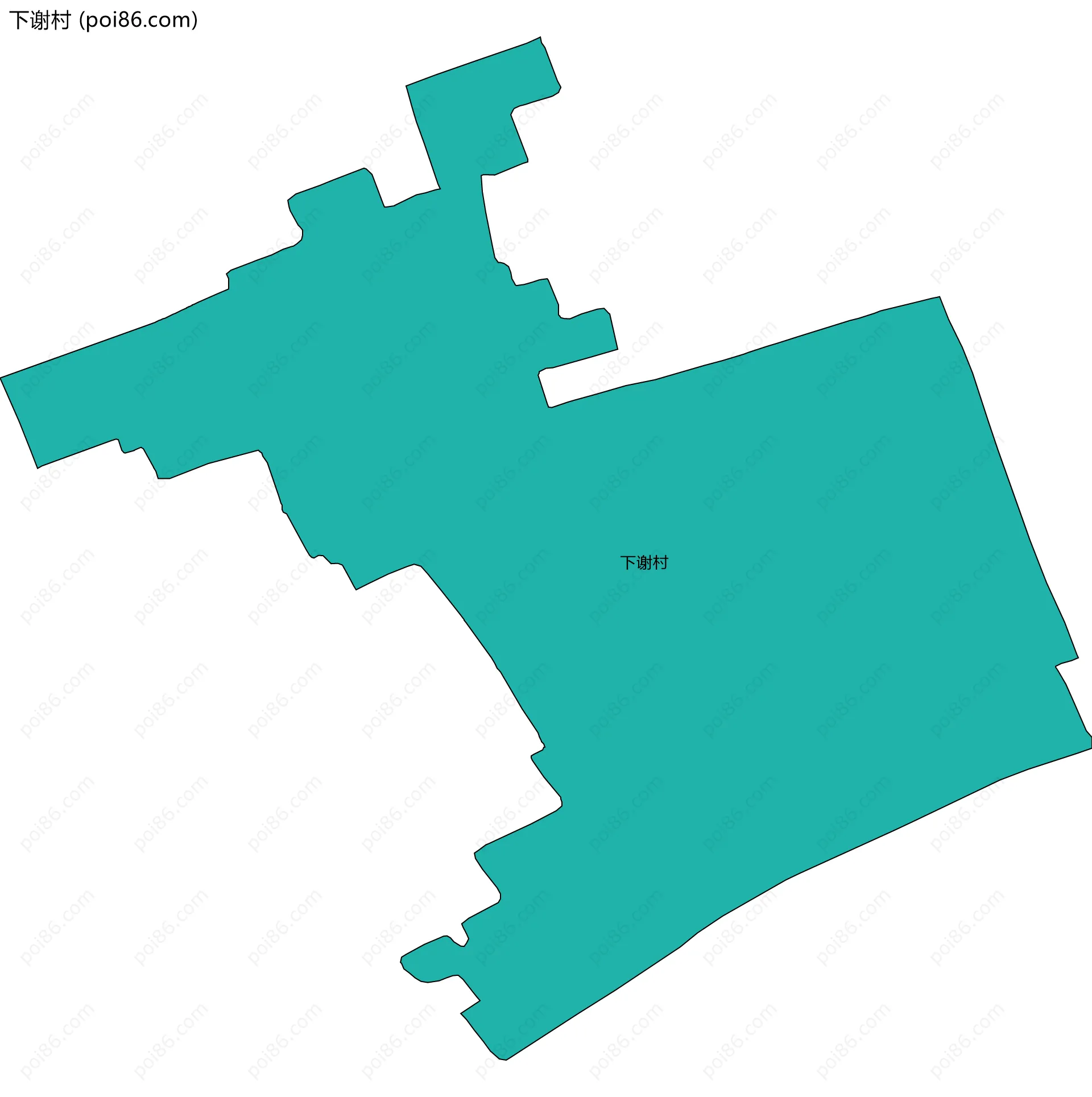 下谢村边界地图