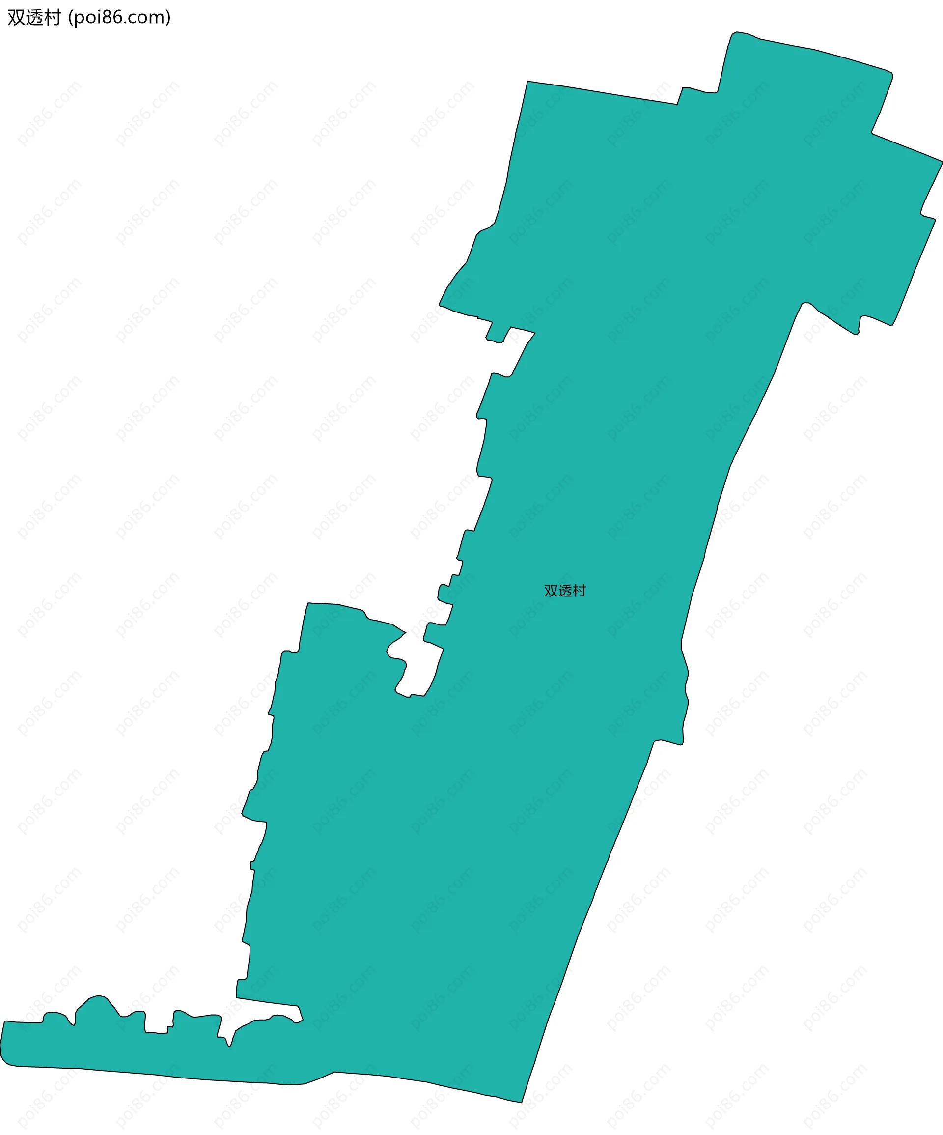 双透村边界地图