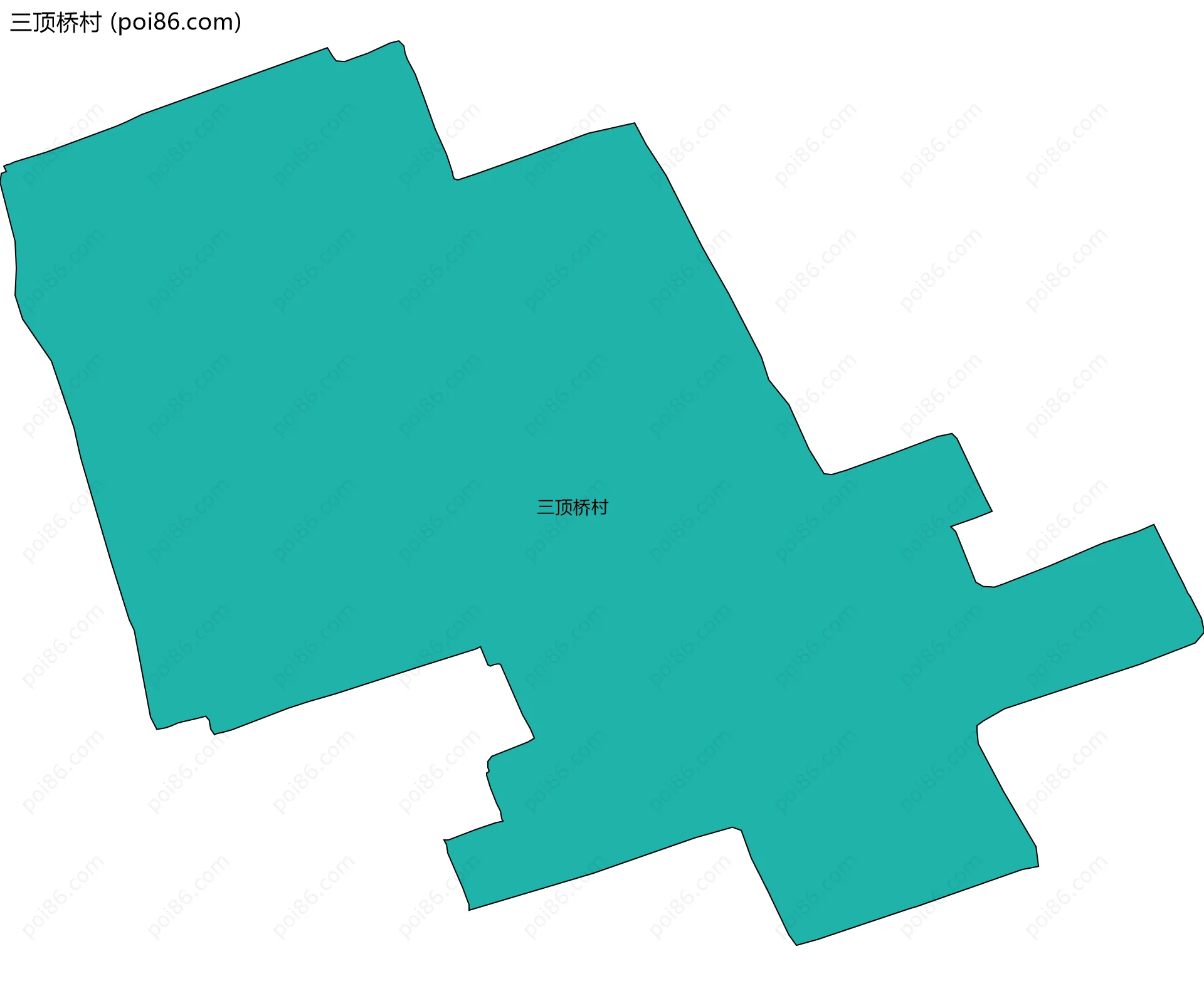 三顶桥村边界地图