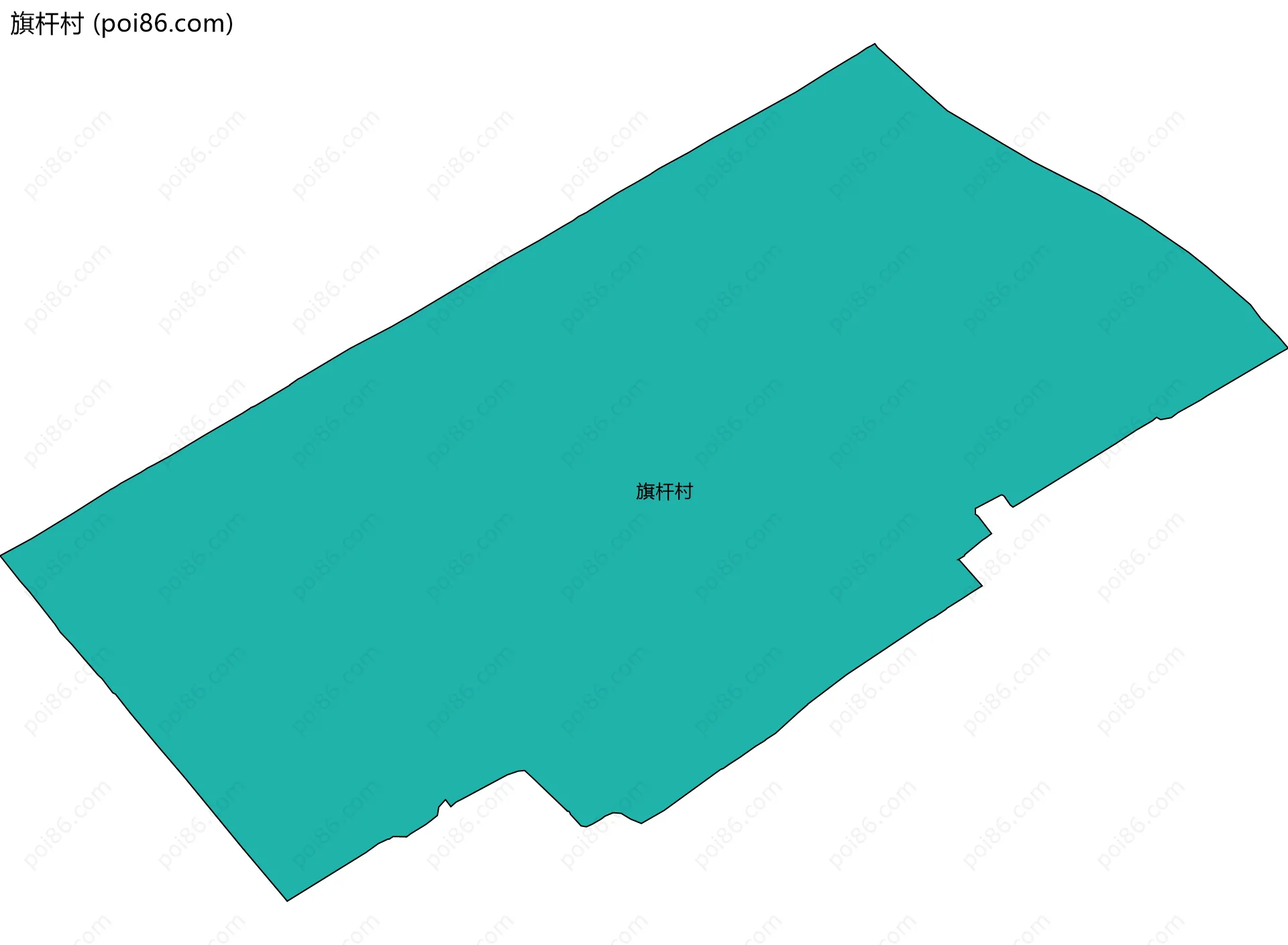 旗杆村边界地图