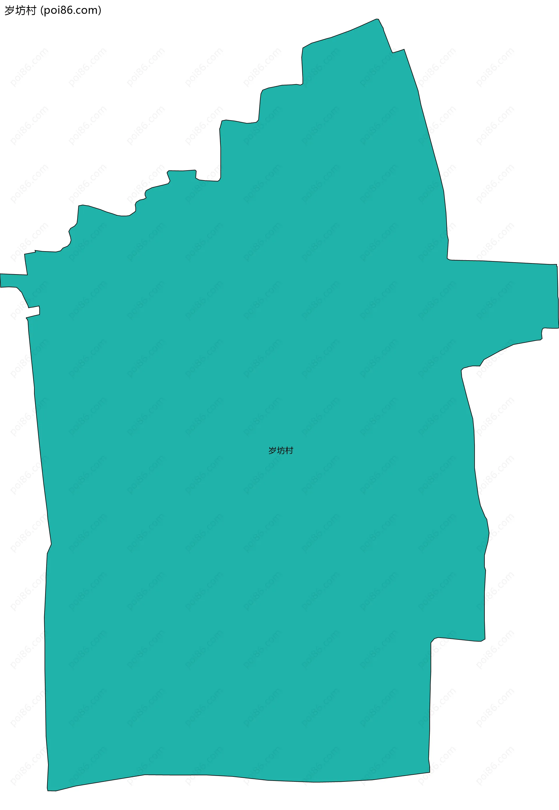 岁坊村边界地图